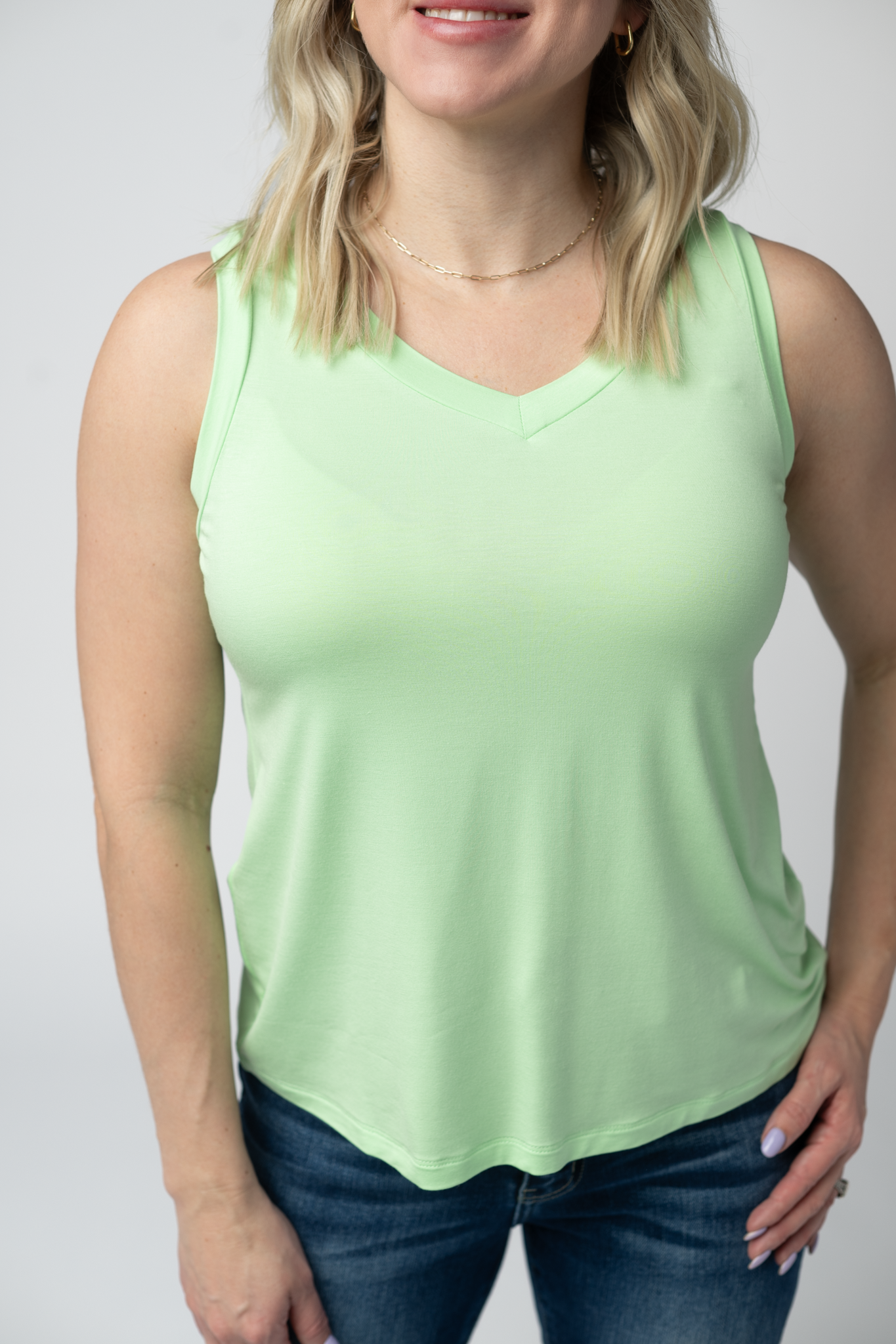 Michelle Mae Noelle Tank - Lime
