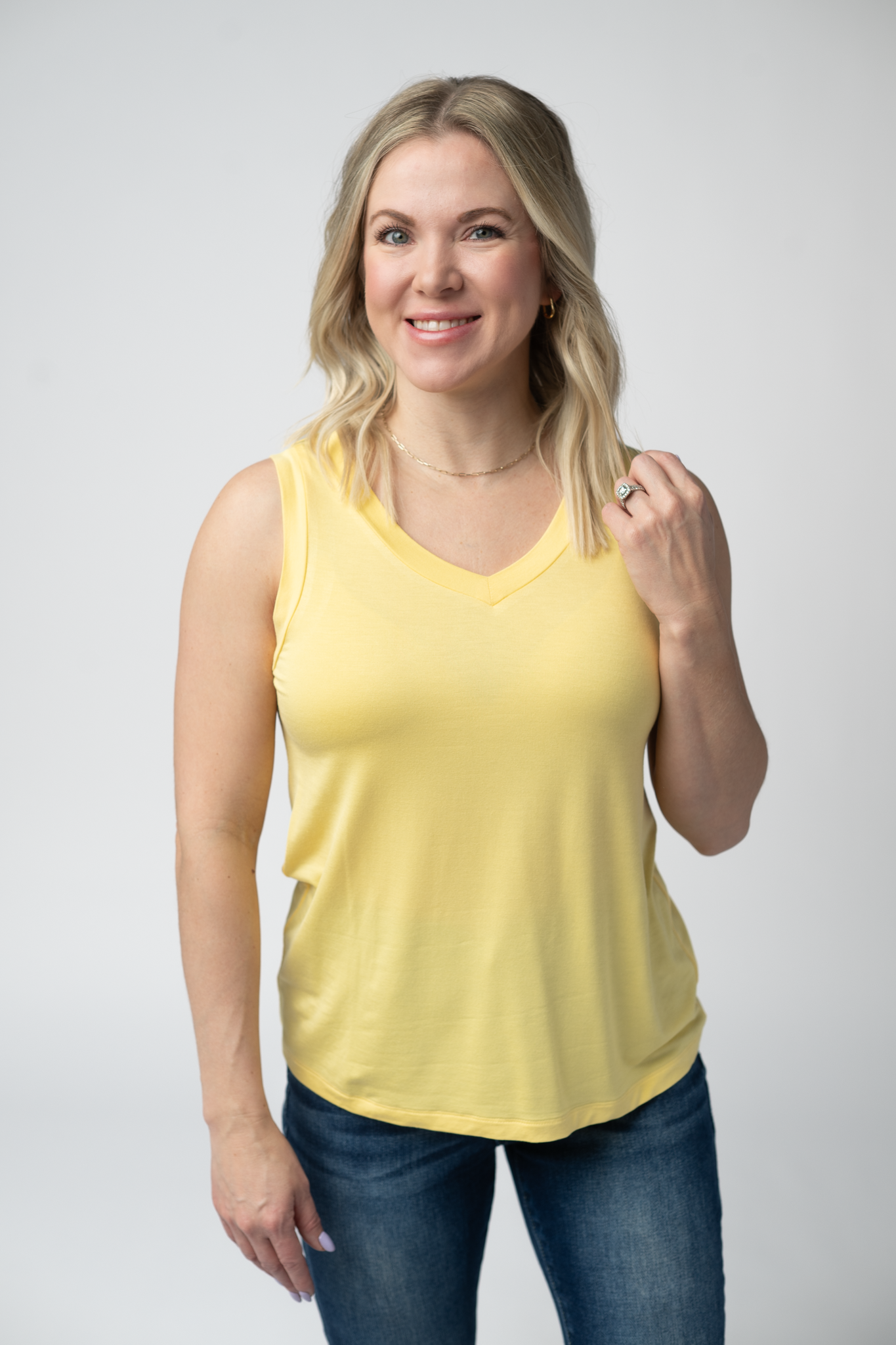 Michelle Mae Noelle Tank - Lemon