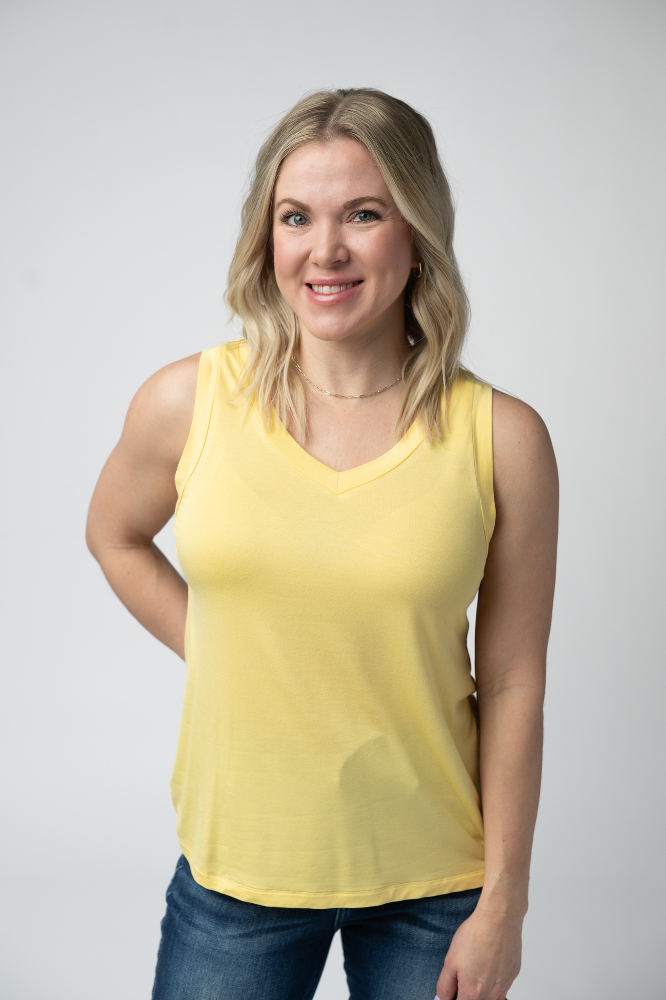 Michelle Mae Noelle Tank - Lemon
