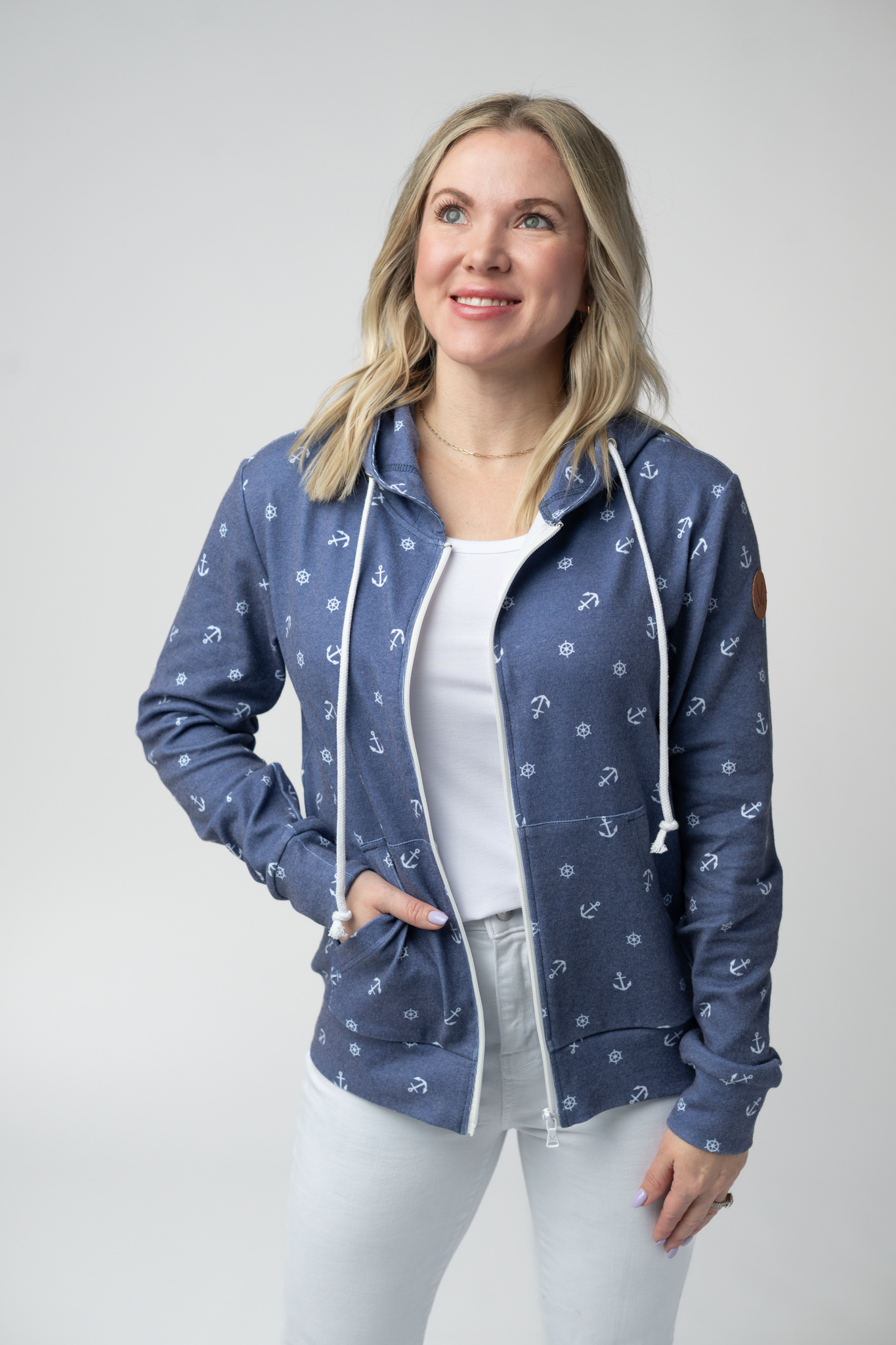 Michelle Mae Fullzip Hoodie - Nautical Navy