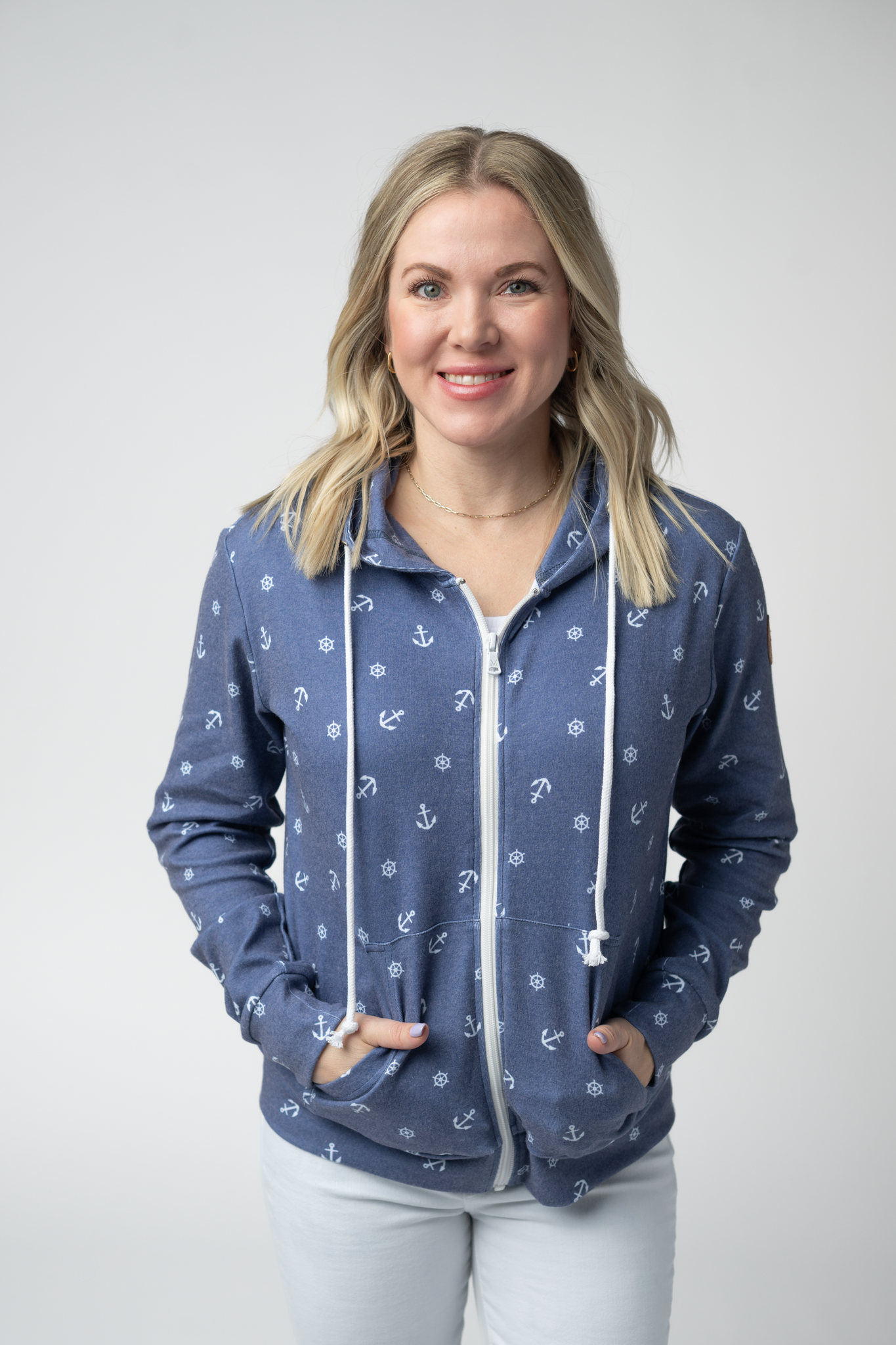 Michelle Mae Fullzip Hoodie - Nautical Navy