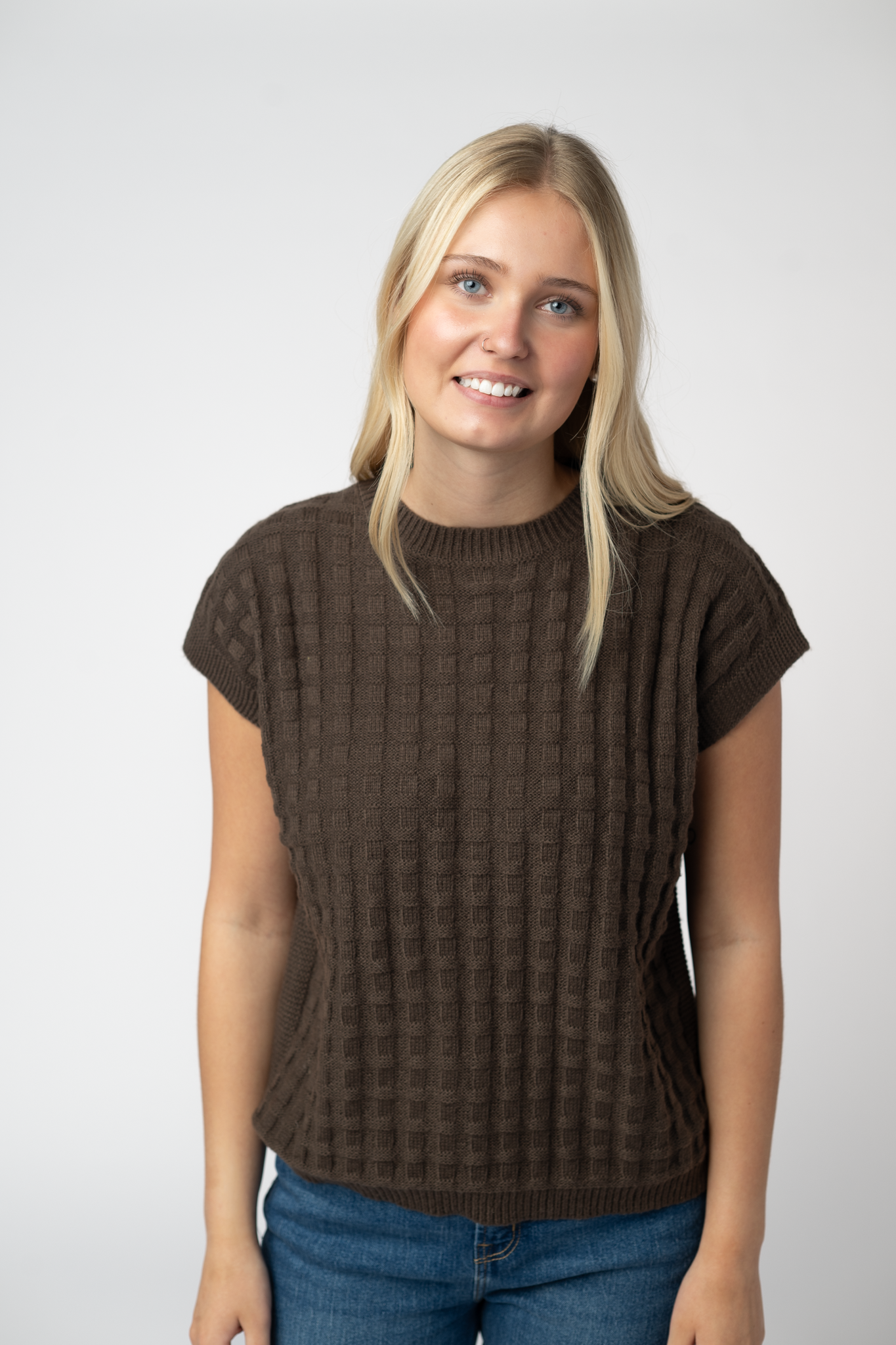 Michelle Mae Kelly Knitted Top - Brown
