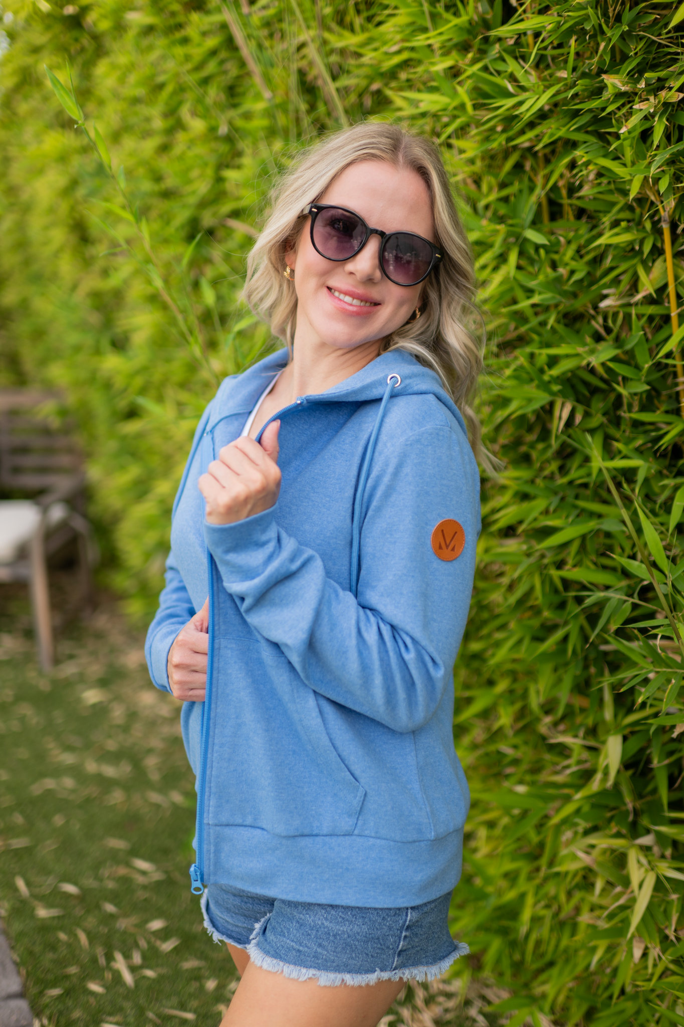 Michelle Mae Fullzip Hoodie - Blue