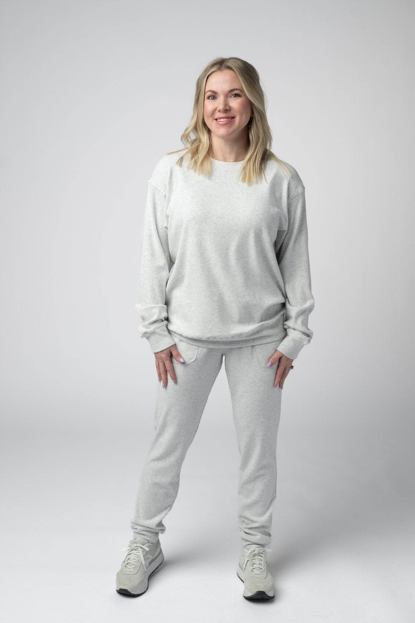 Michelle Mae Corrine Joggers - Light Grey