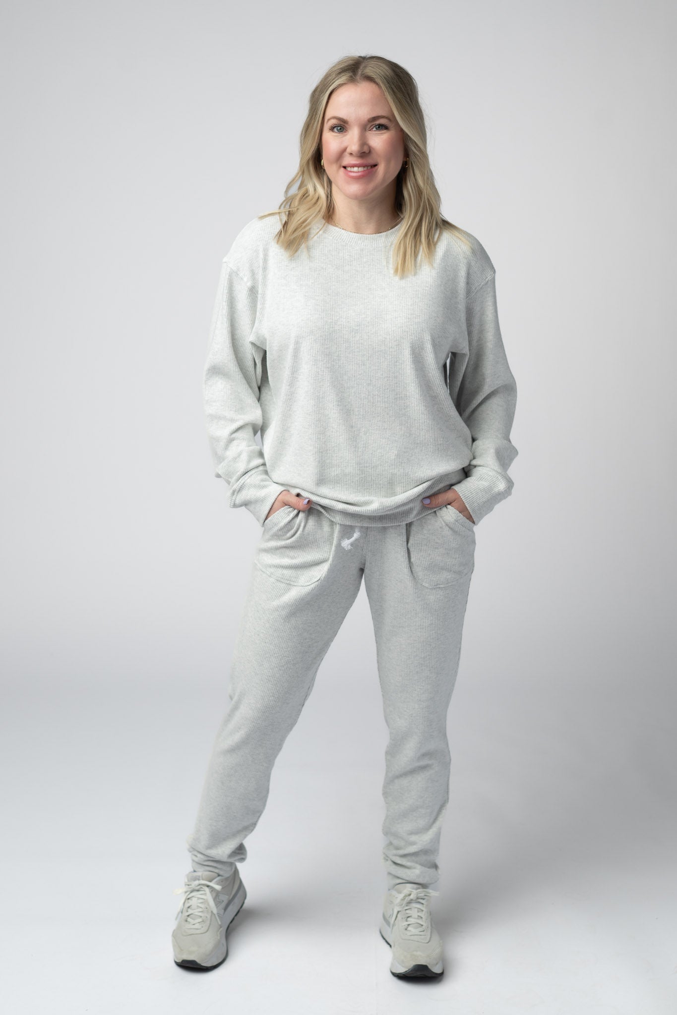 Michelle Mae Corrine Joggers - Light Grey