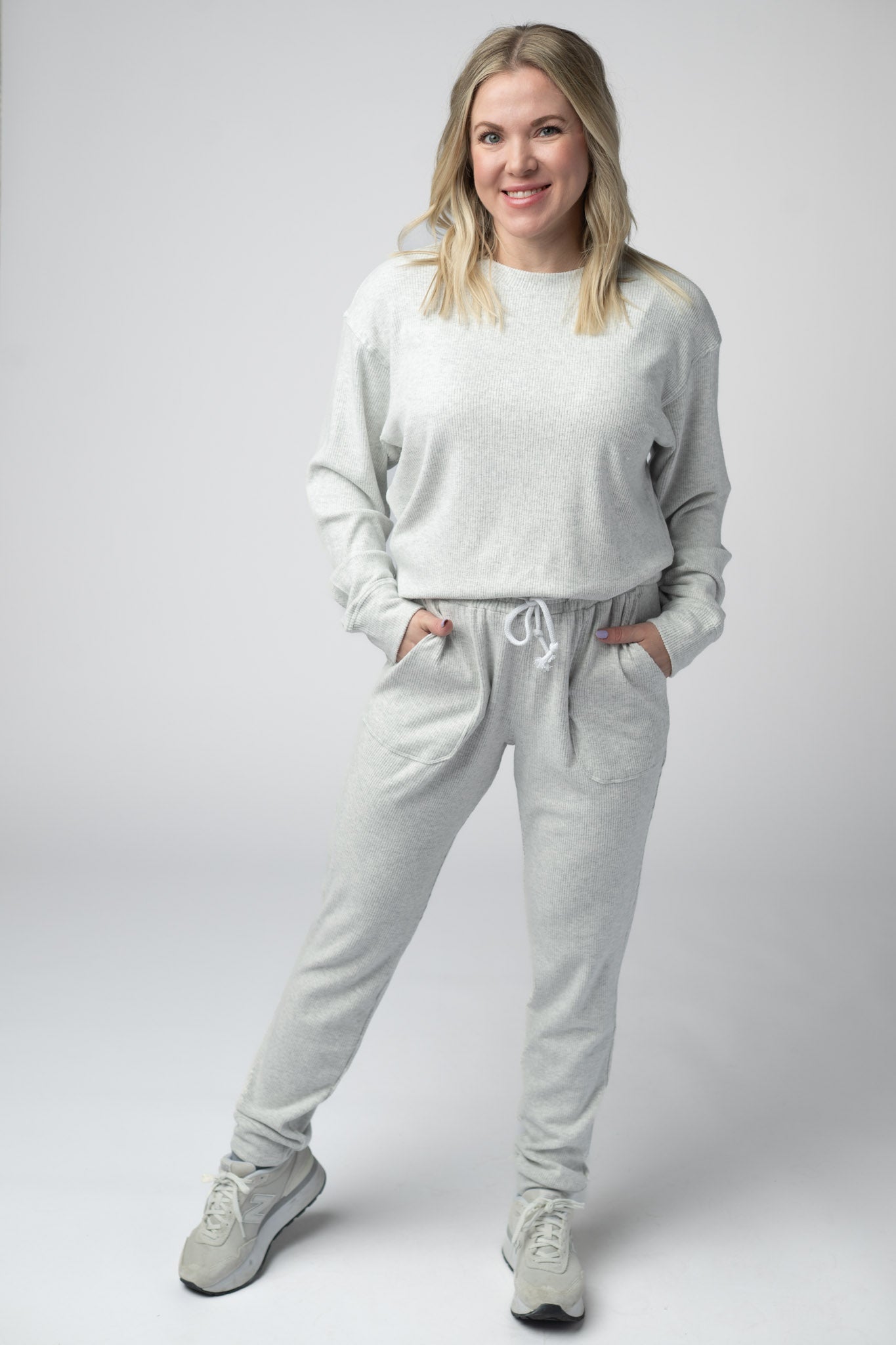 Michelle Mae Corrine Joggers - Light Grey