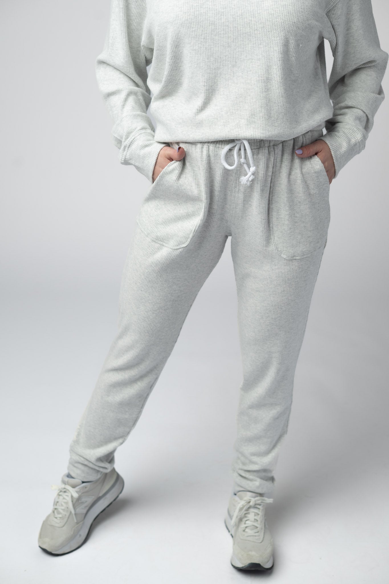 Michelle Mae Corrine Joggers - Light Grey