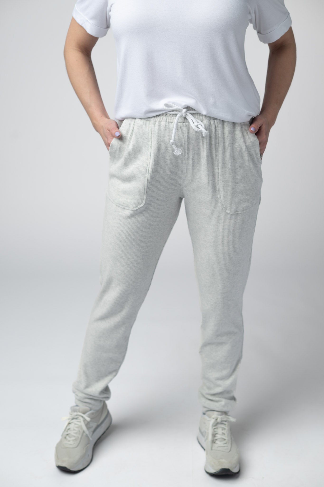 Michelle Mae Corrine Joggers - Light Grey