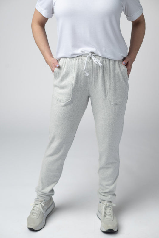 Michelle Mae Corrine Joggers - Light Grey