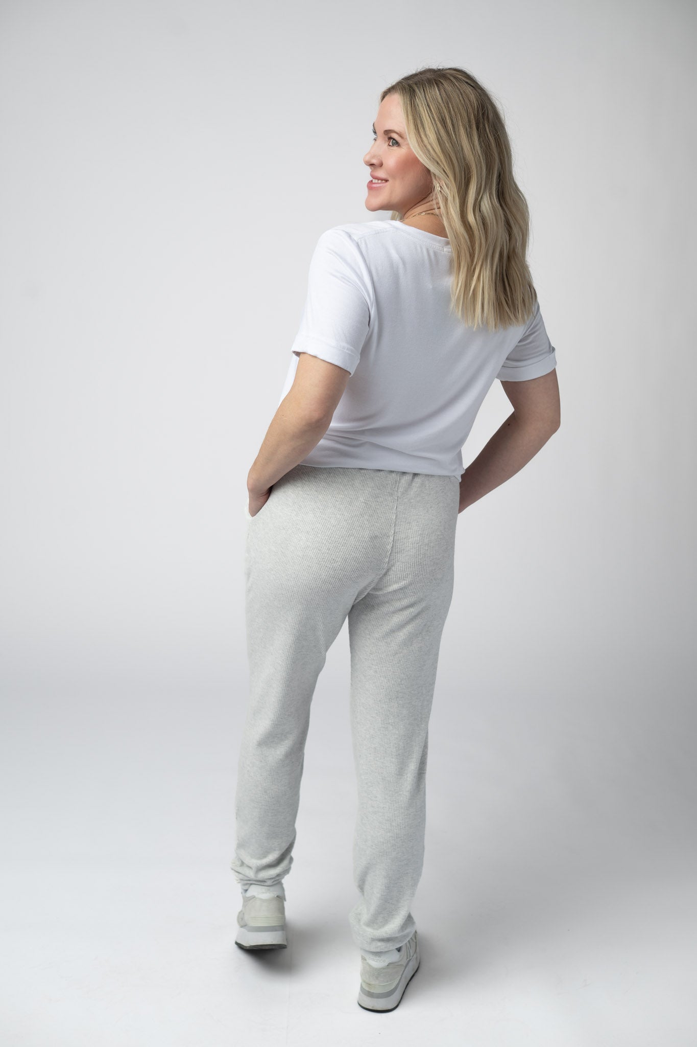 Michelle Mae Corrine Joggers - Light Grey