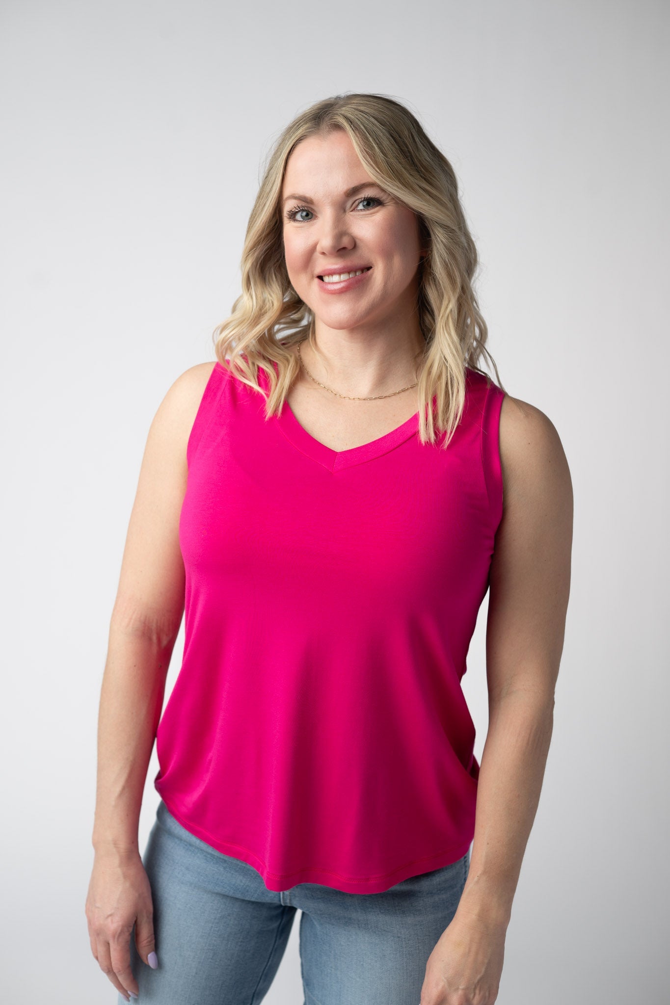 Michelle Mae Noelle Tank - Hot Pink