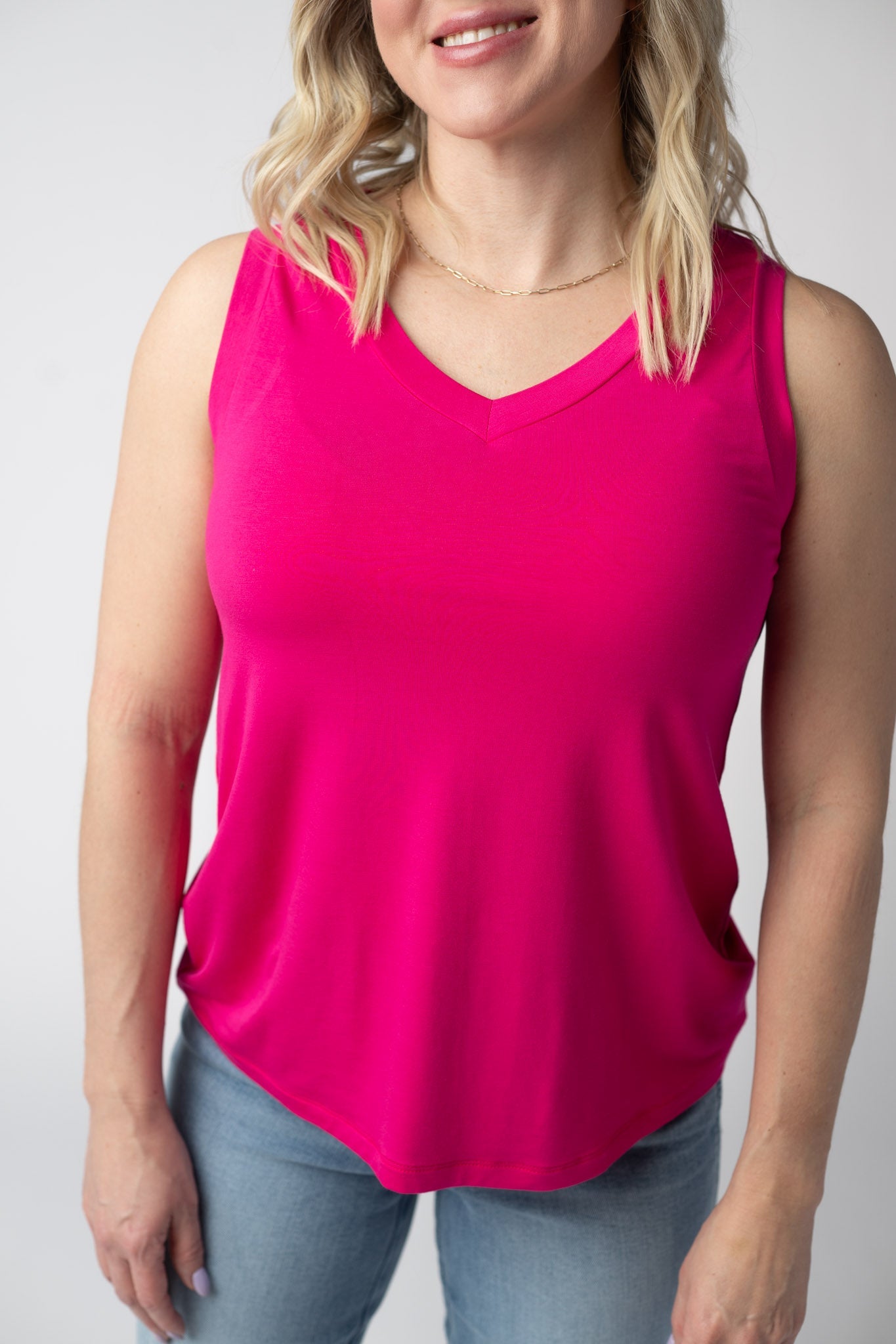 Michelle Mae Noelle Tank - Hot Pink