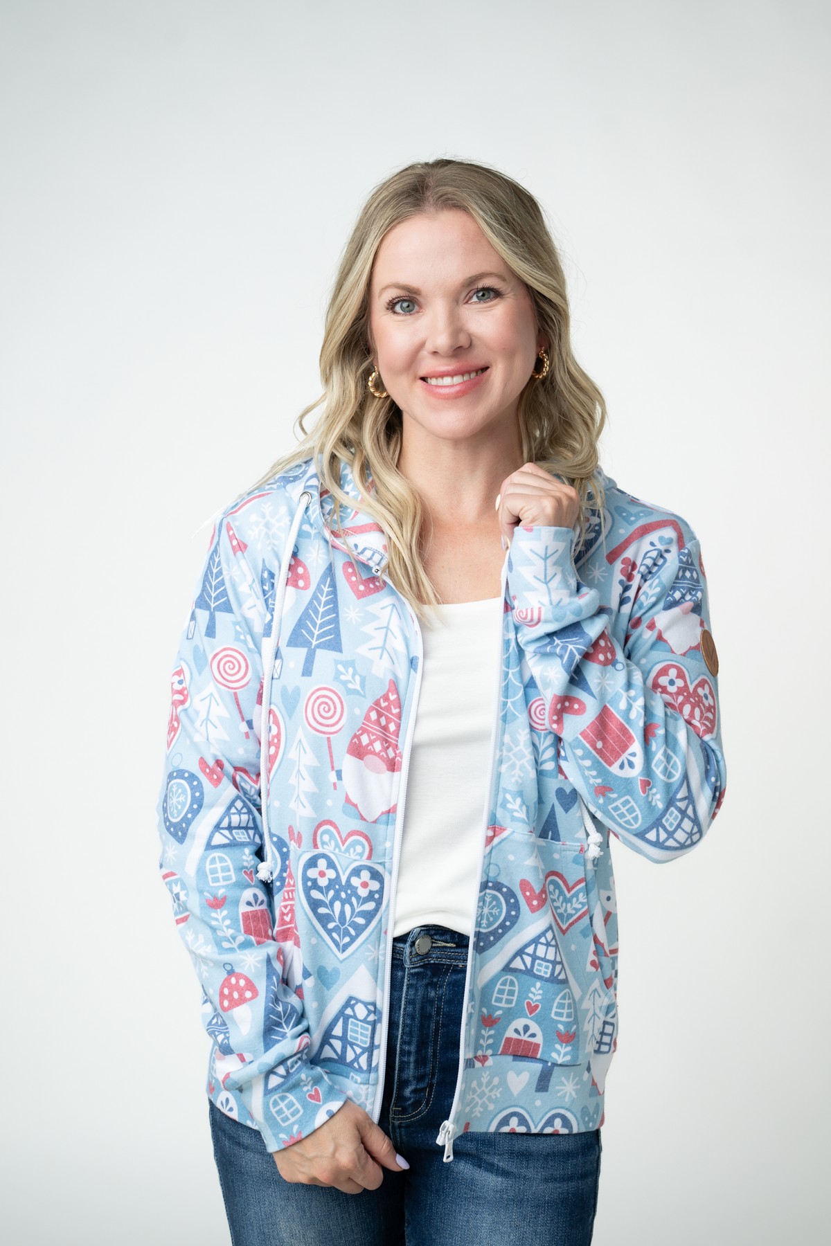 Michelle Mae Fullzip Hoodie - Winter Gnome