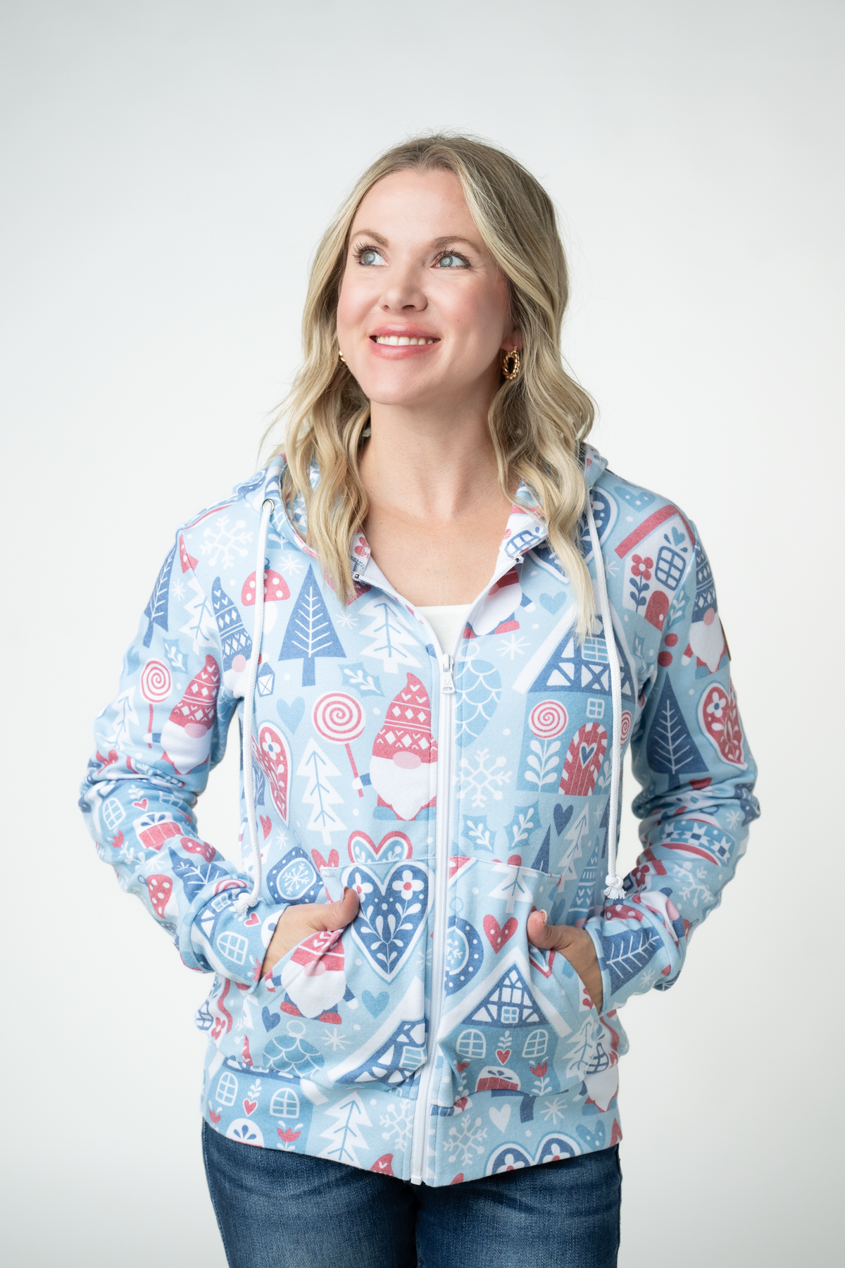 Michelle Mae Fullzip Hoodie - Winter Gnome