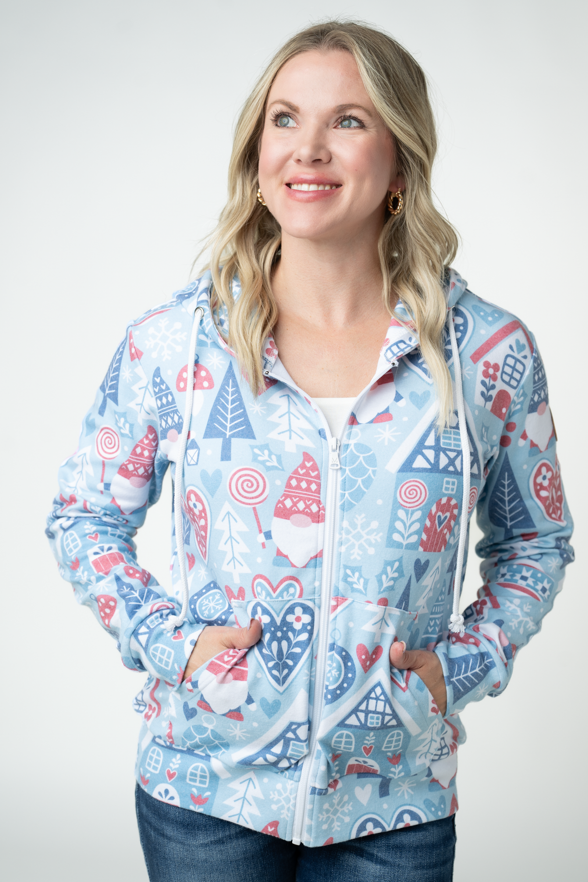 Michelle Mae Fullzip Hoodie - Winter Gnome