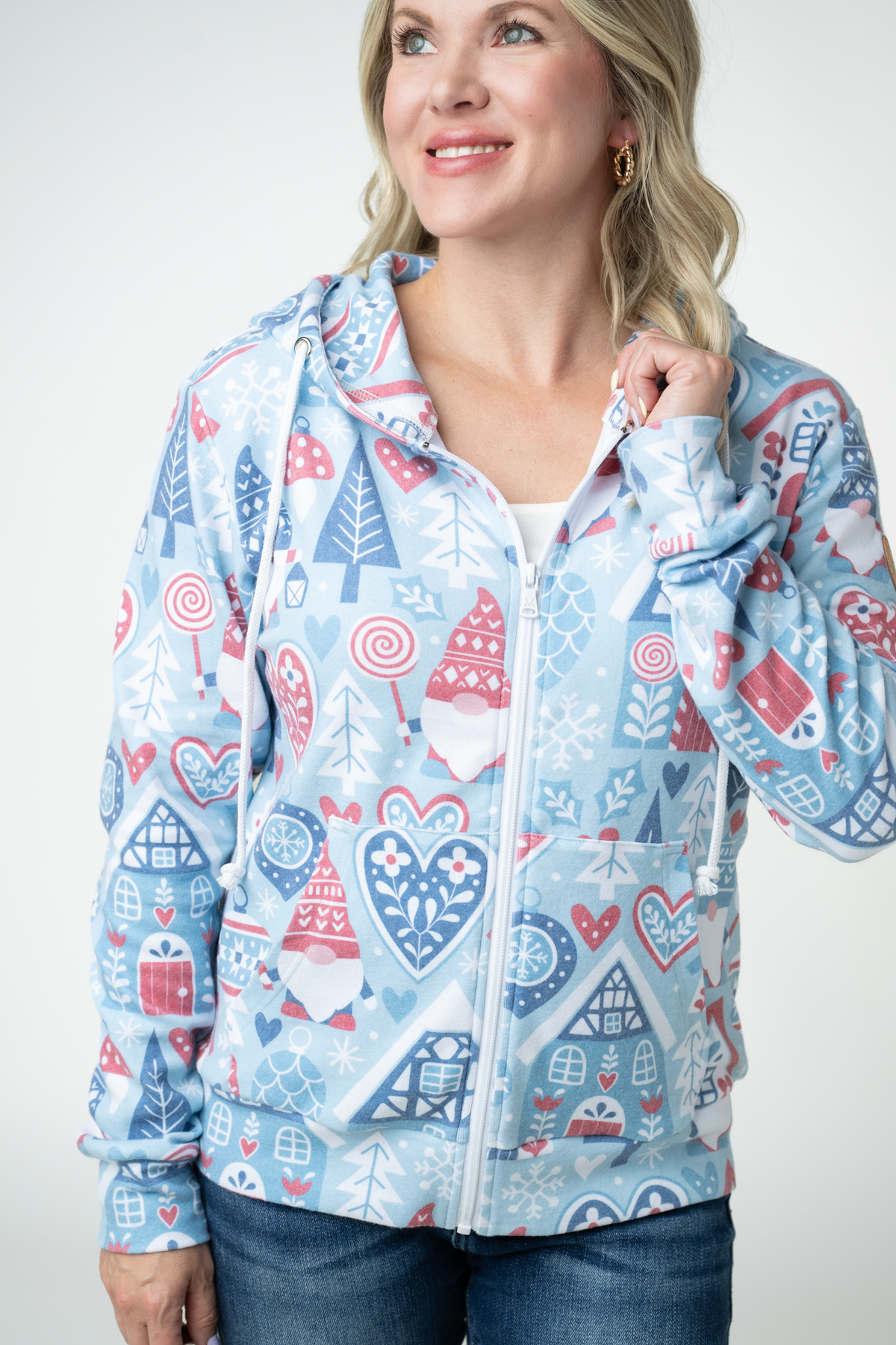Michelle Mae Fullzip Hoodie - Winter Gnome