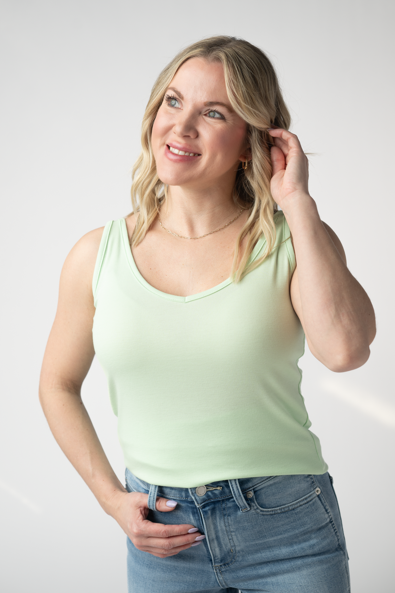 Michelle Mae Kennedy Tank - Lime