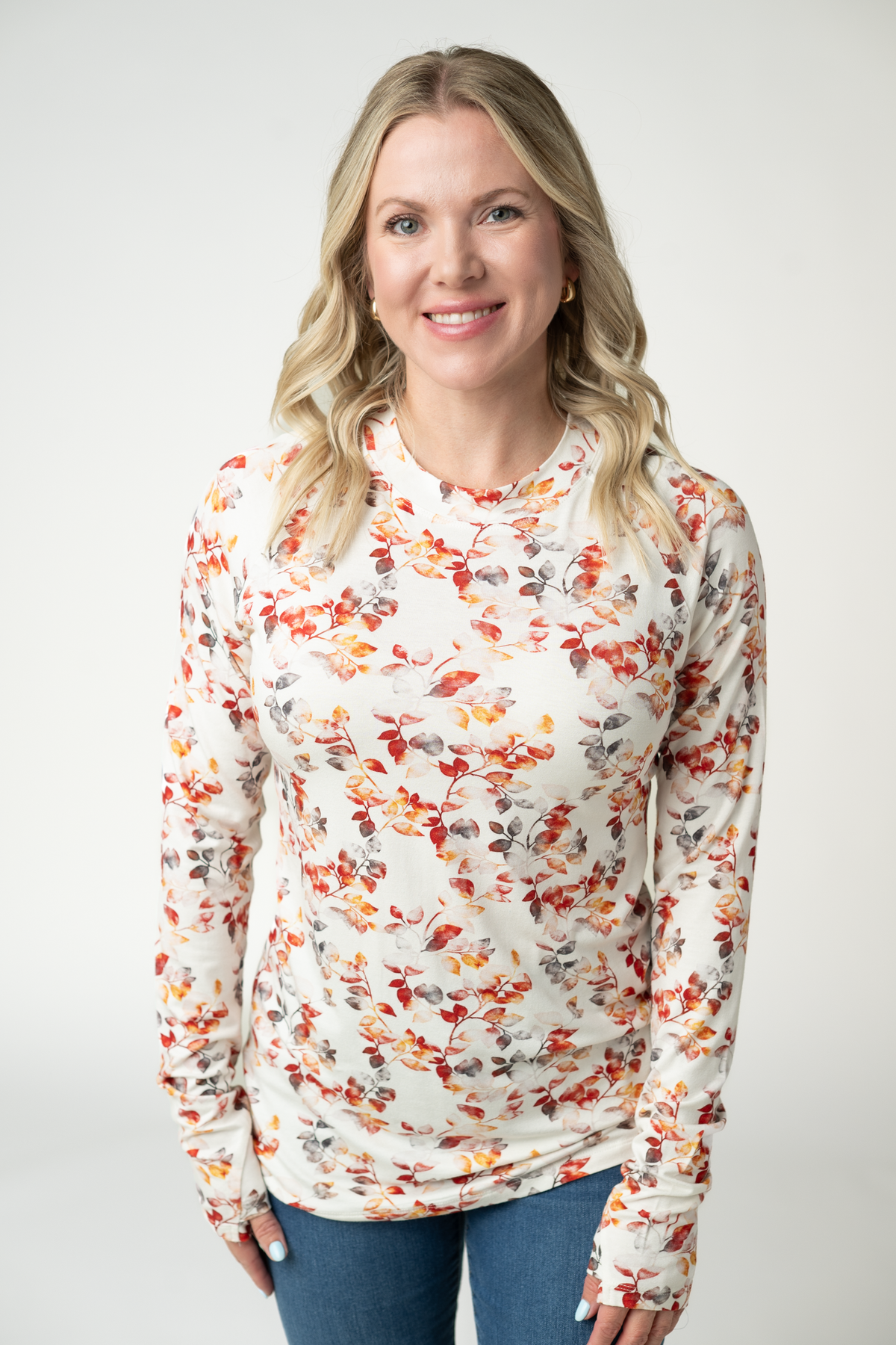 Michelle Mae Blair Long Sleeve Top - Autumn Watercolor