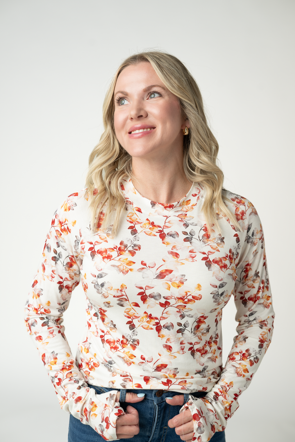 Michelle Mae Blair Long Sleeve Top - Autumn Watercolor