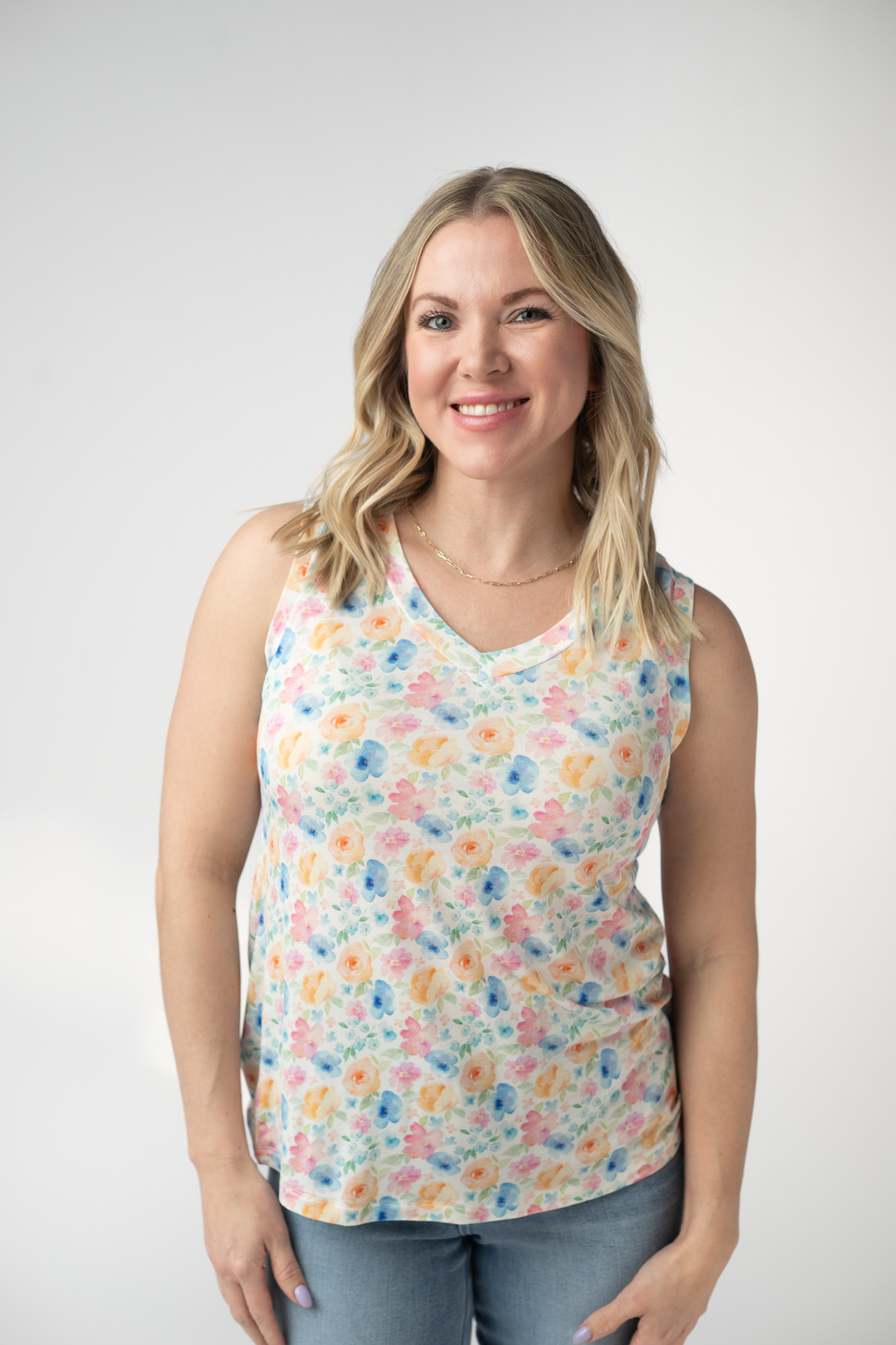 Michelle Mae Noelle Tank - Petal Gardens
