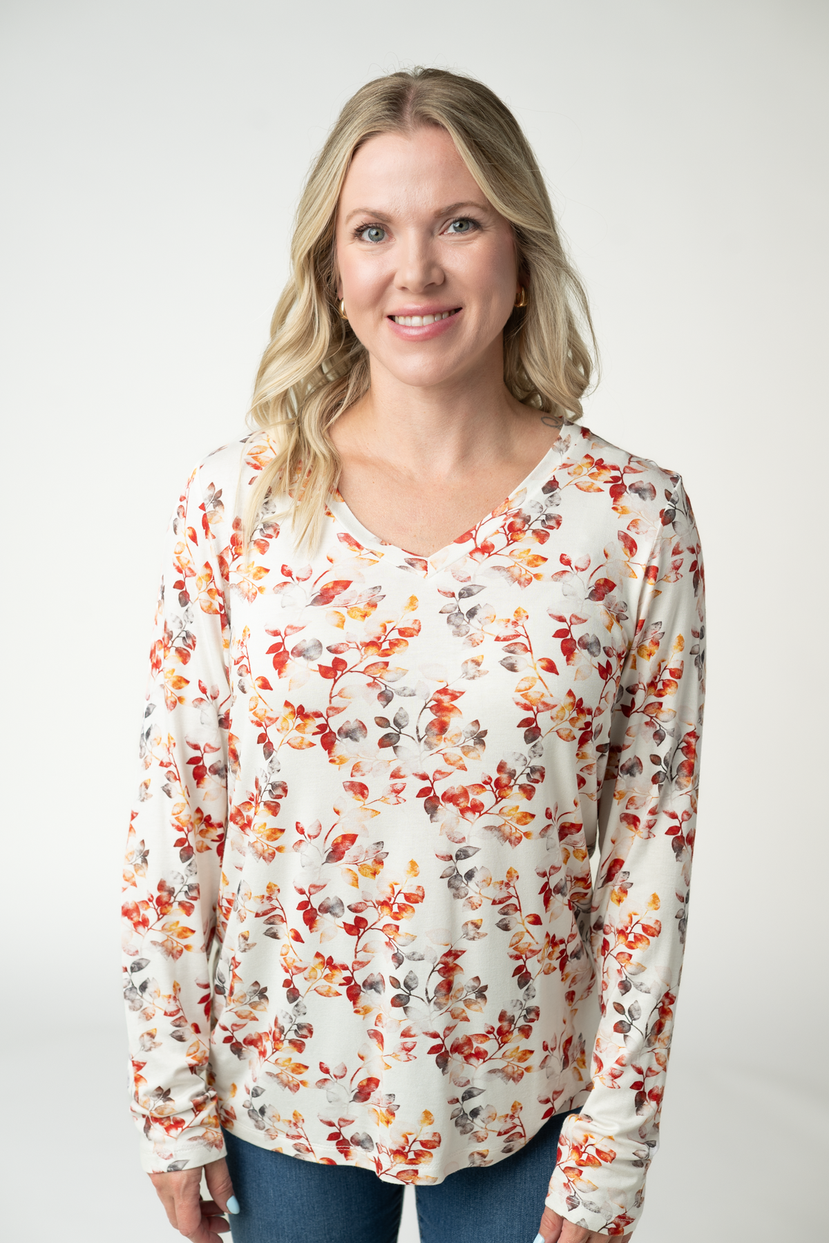 Michelle Mae Larissa Long Sleeve - Autumn Watercolor