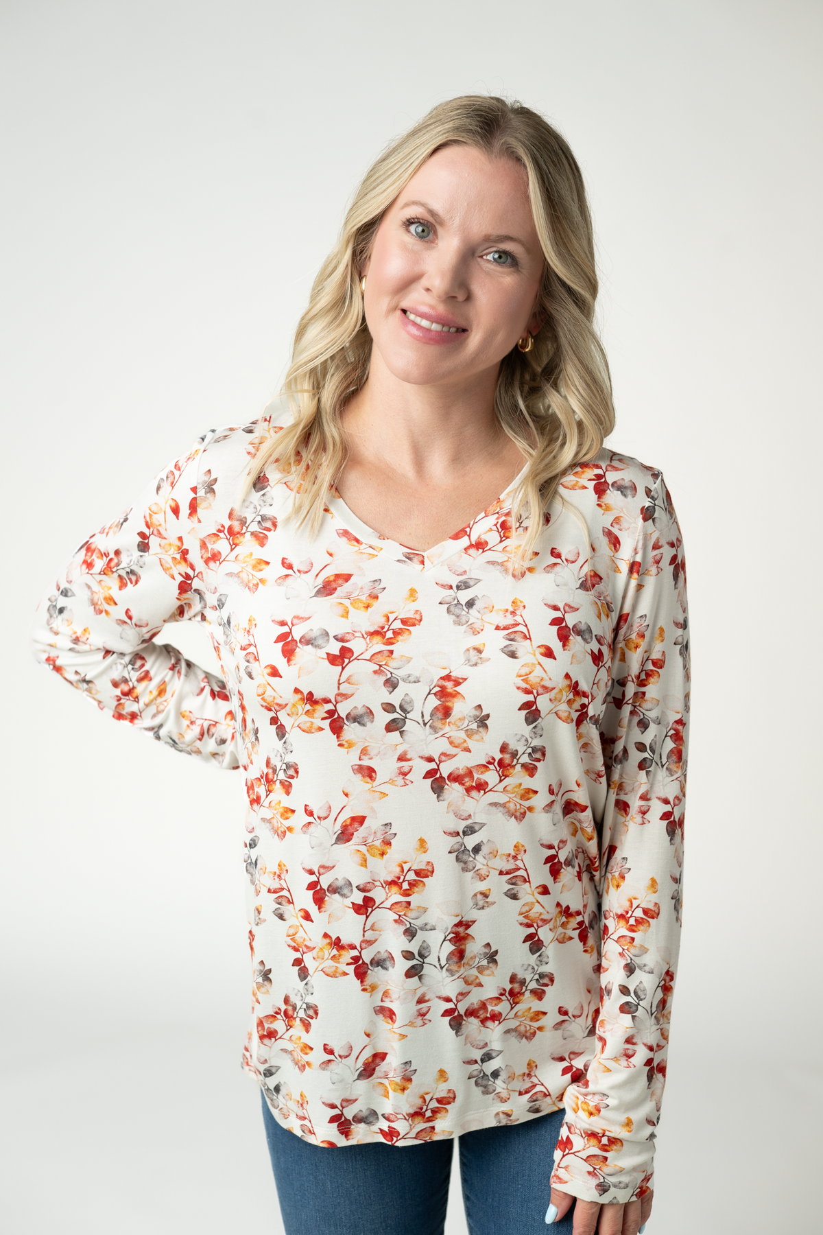 Michelle Mae Larissa Long Sleeve - Autumn Watercolor