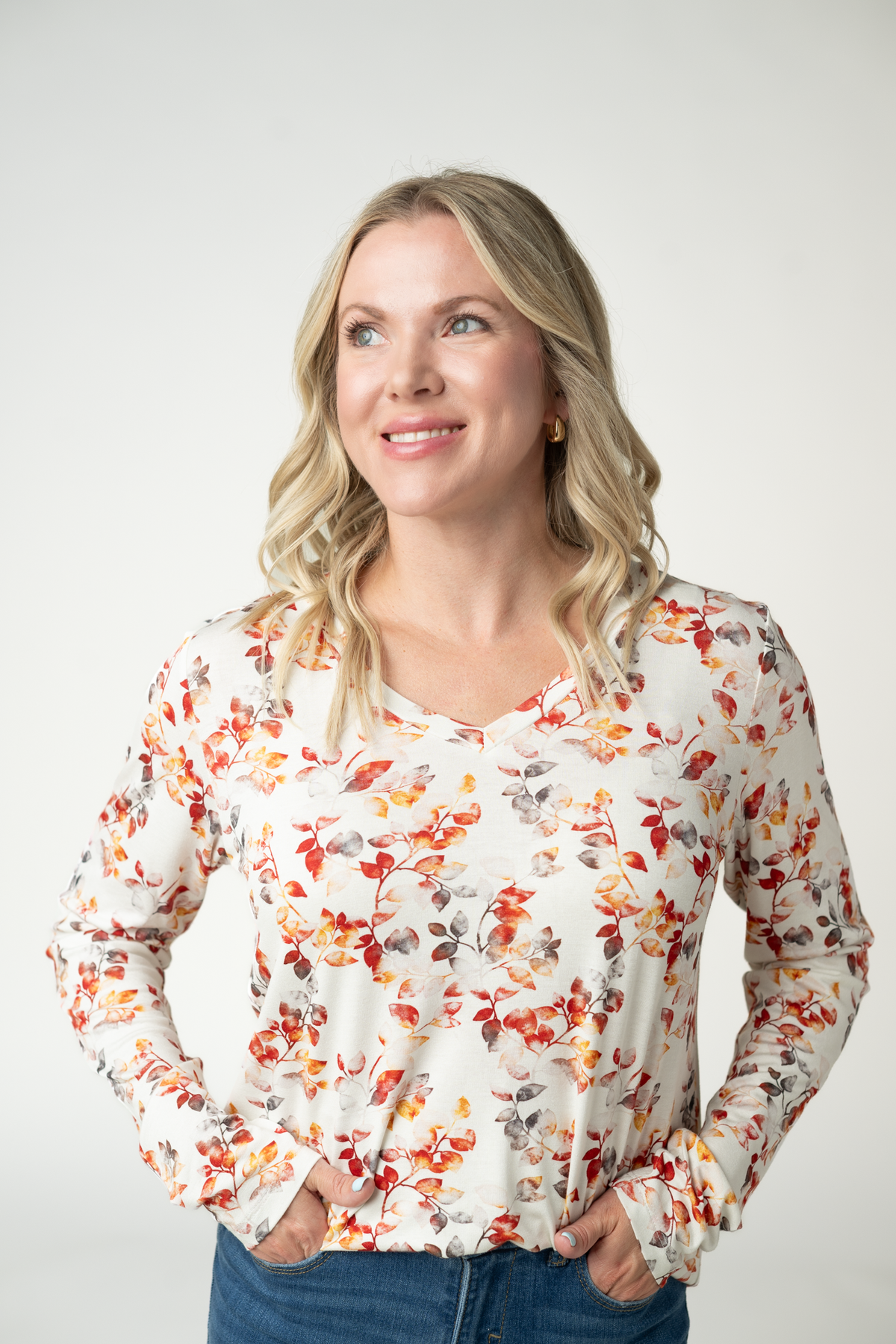 Michelle Mae Larissa Long Sleeve - Autumn Watercolor