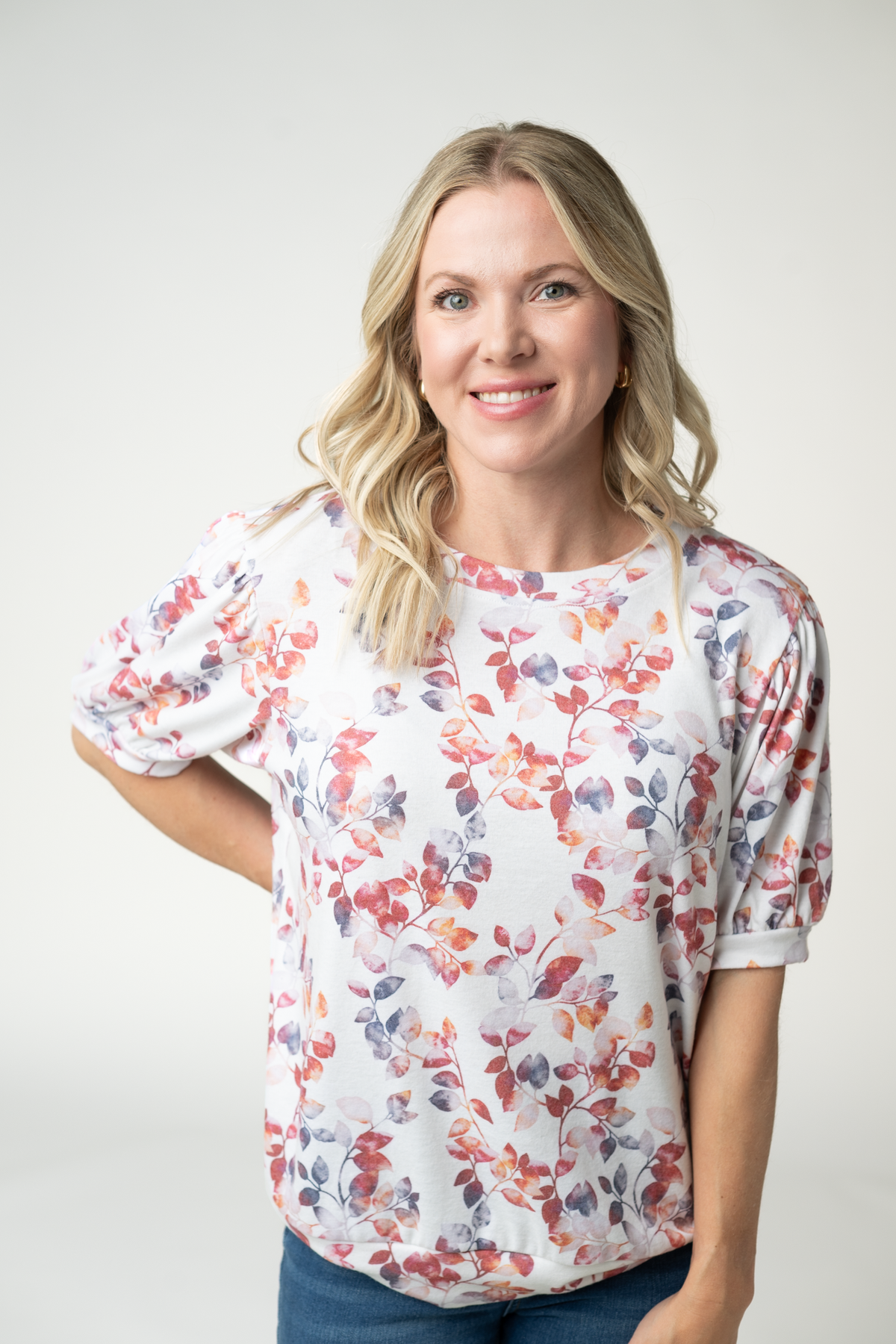 Michelle Mae Katie Cozy Top - Autumn Watercolor