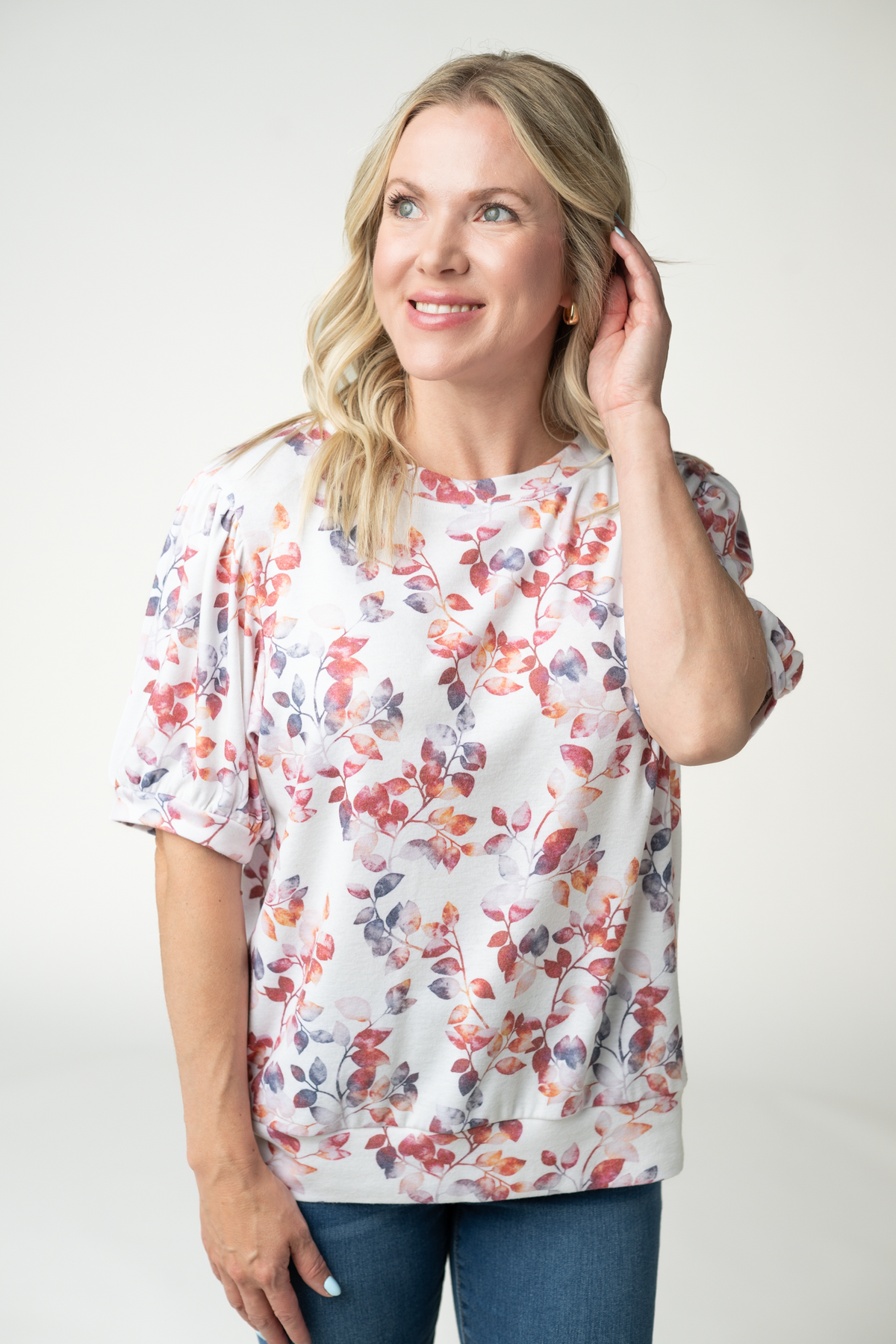 Michelle Mae Katie Cozy Top - Autumn Watercolor