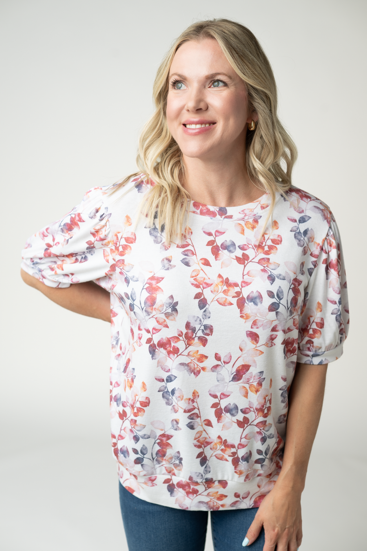 Michelle Mae Katie Cozy Top - Autumn Watercolor