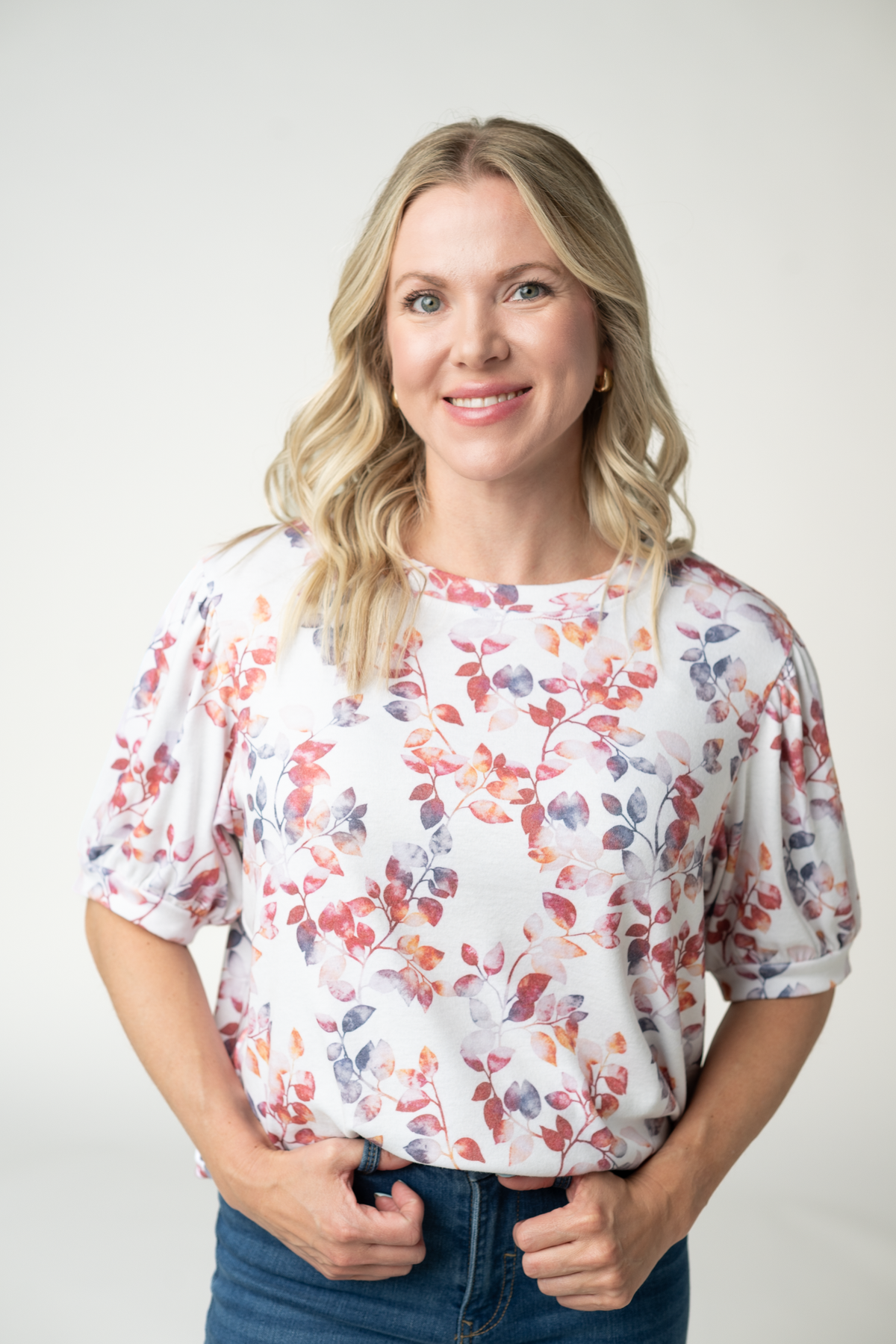 Michelle Mae Katie Cozy Top - Autumn Watercolor