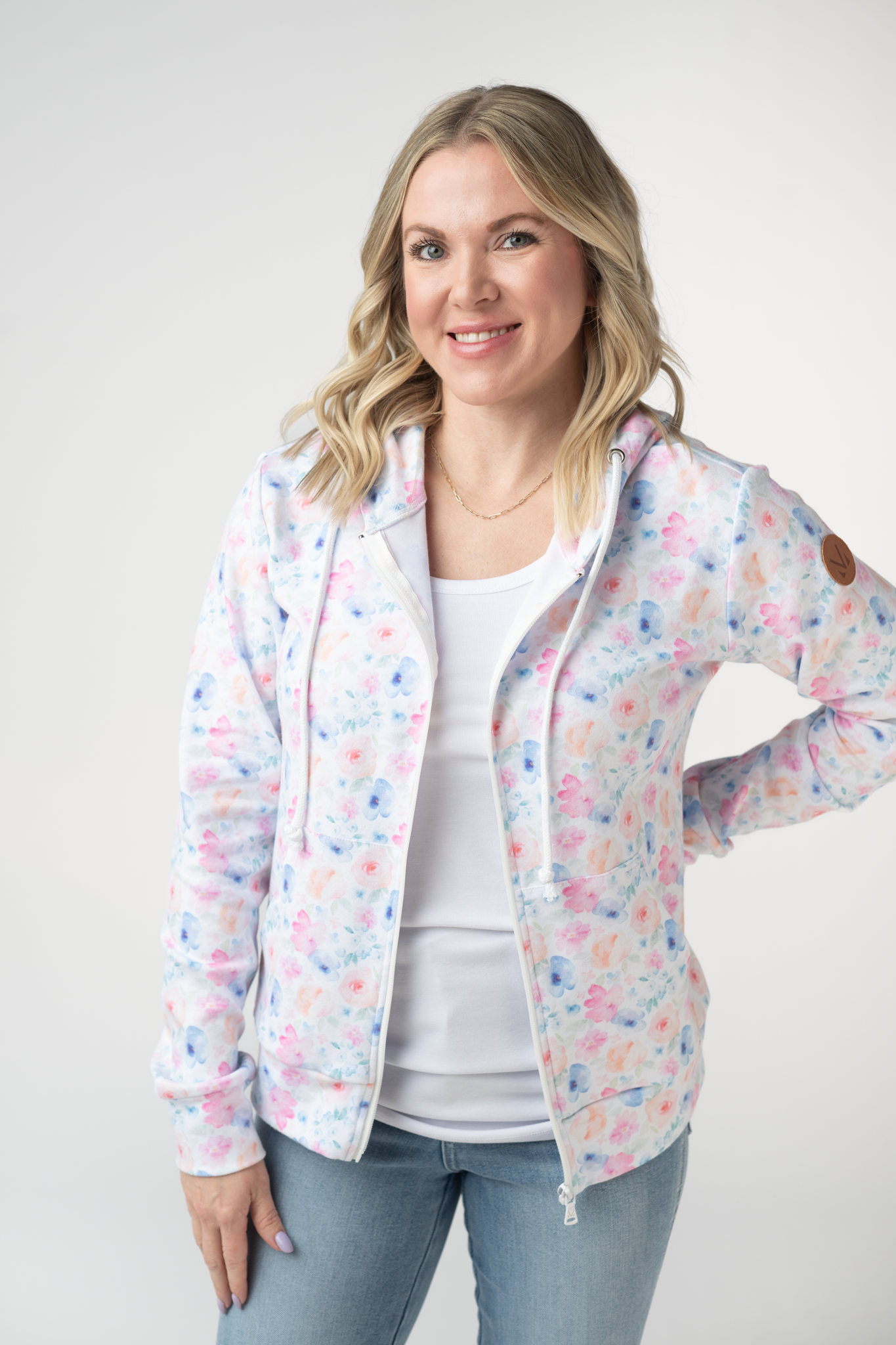 Michelle Mae Fullzip Hoodie - Petal Gardens