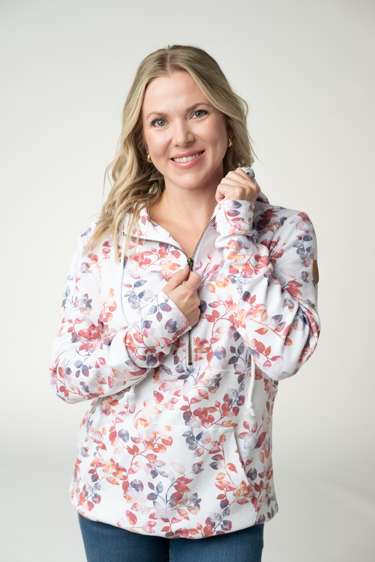 Michelle Mae HalfZip Hoodie - Autumn Watercolor