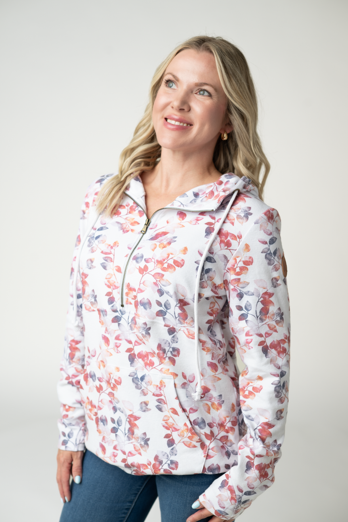 Michelle Mae HalfZip Hoodie - Autumn Watercolor