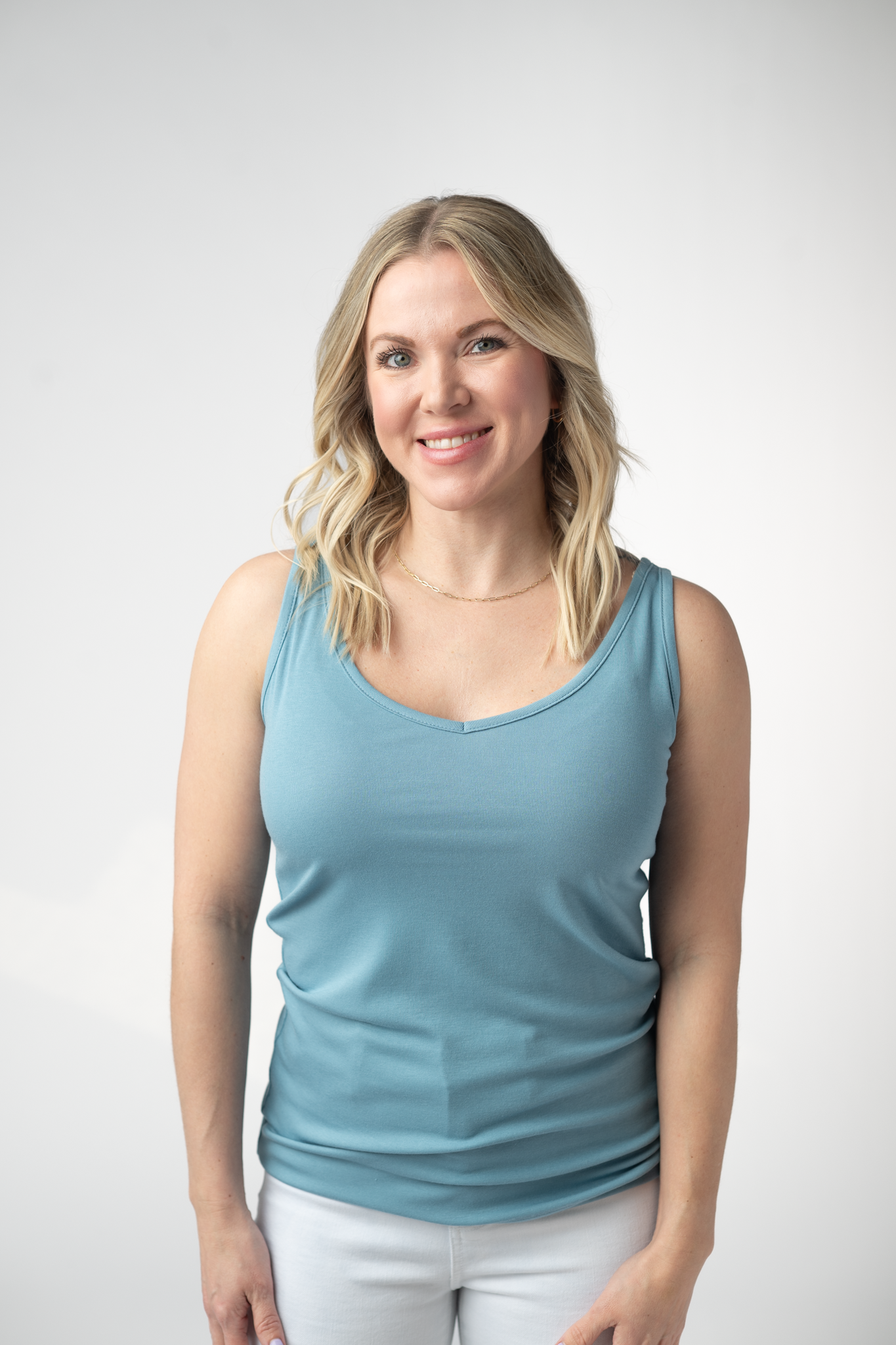 Michelle Mae Kennedy Tank - Dusty Blue