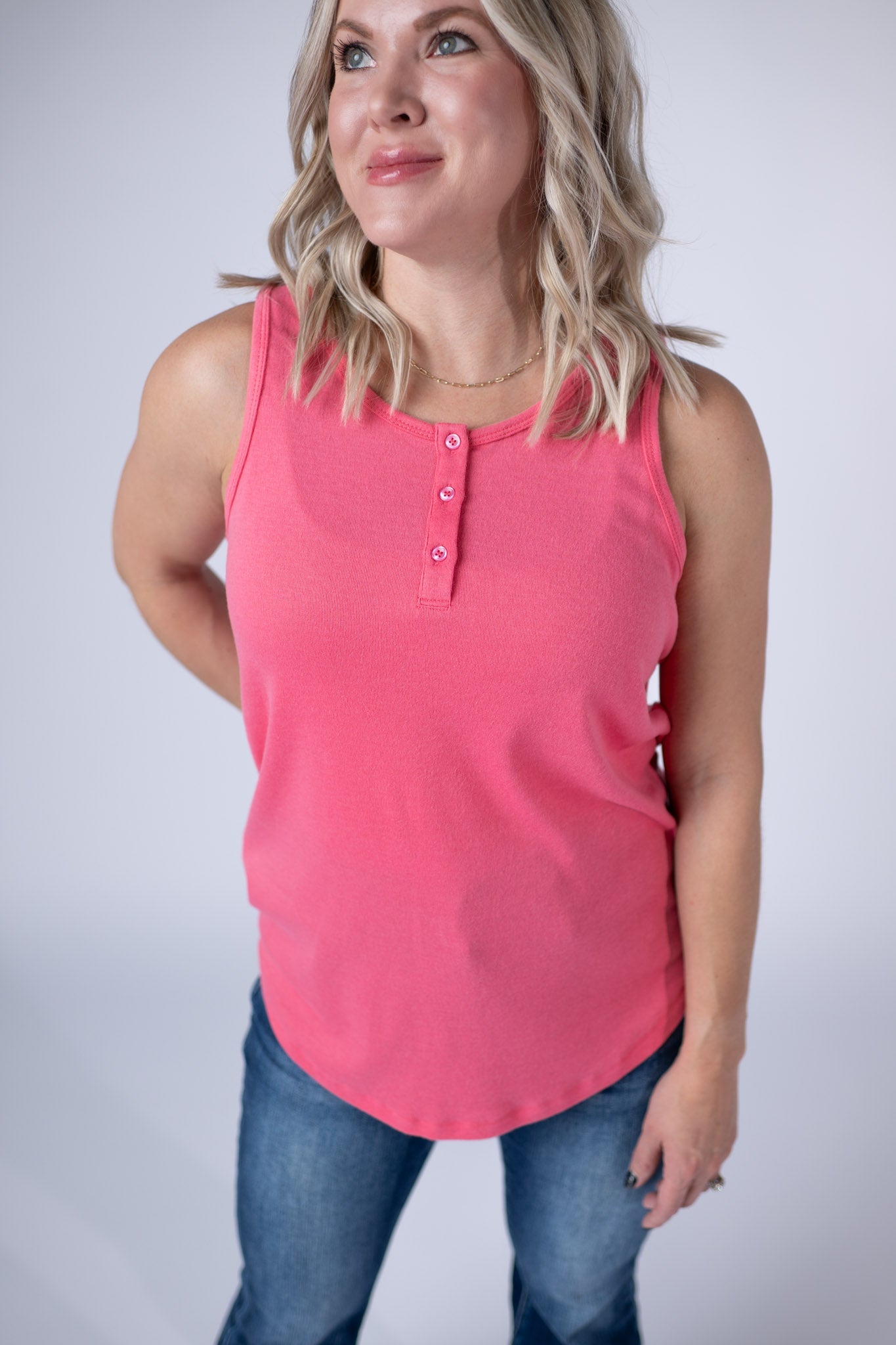 IN STOCK Alison Henley Tank - Sun Kissed Coral