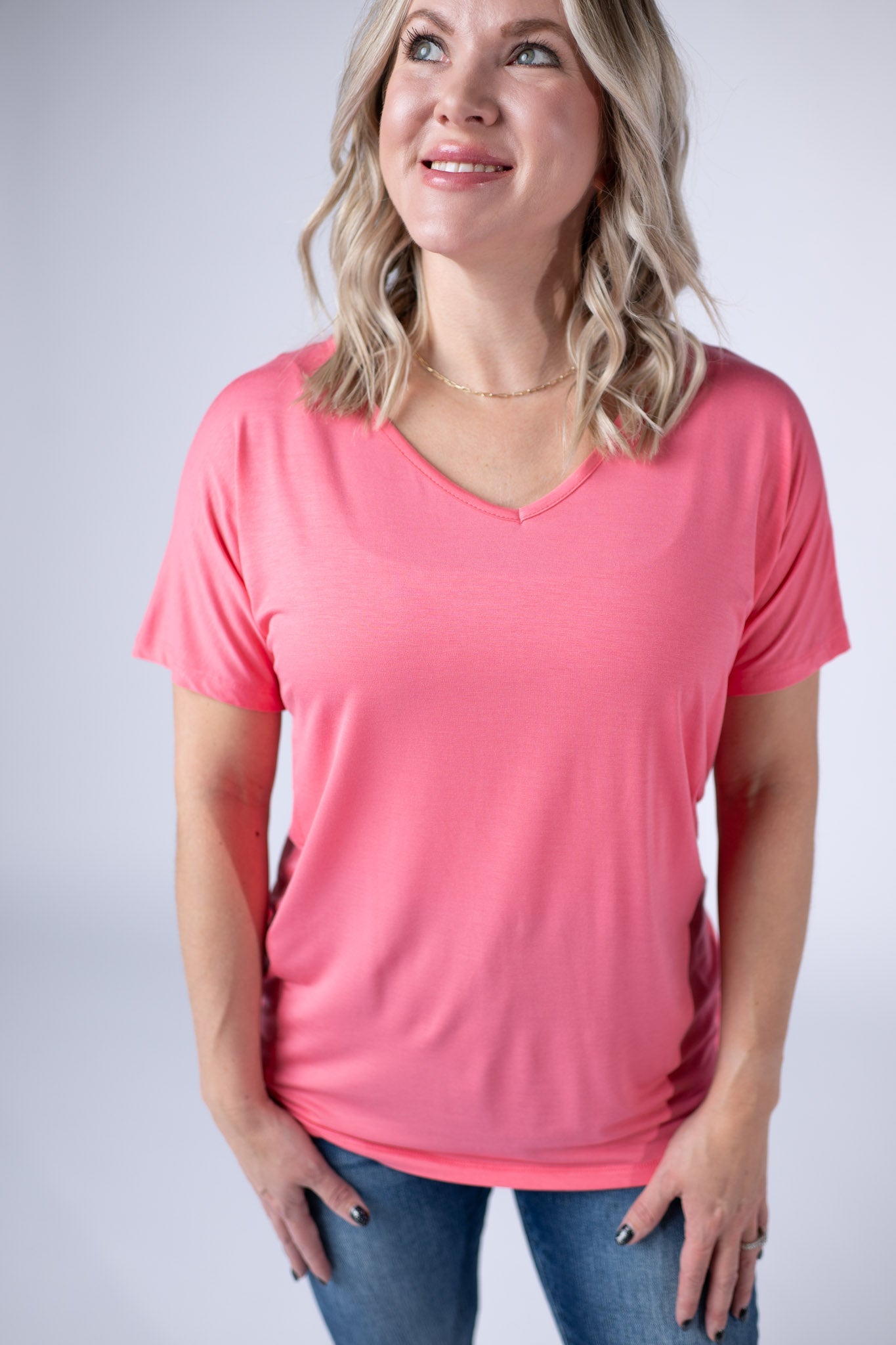 IN STOCK Chloe Cozy Tee - Sun Kissed Coral