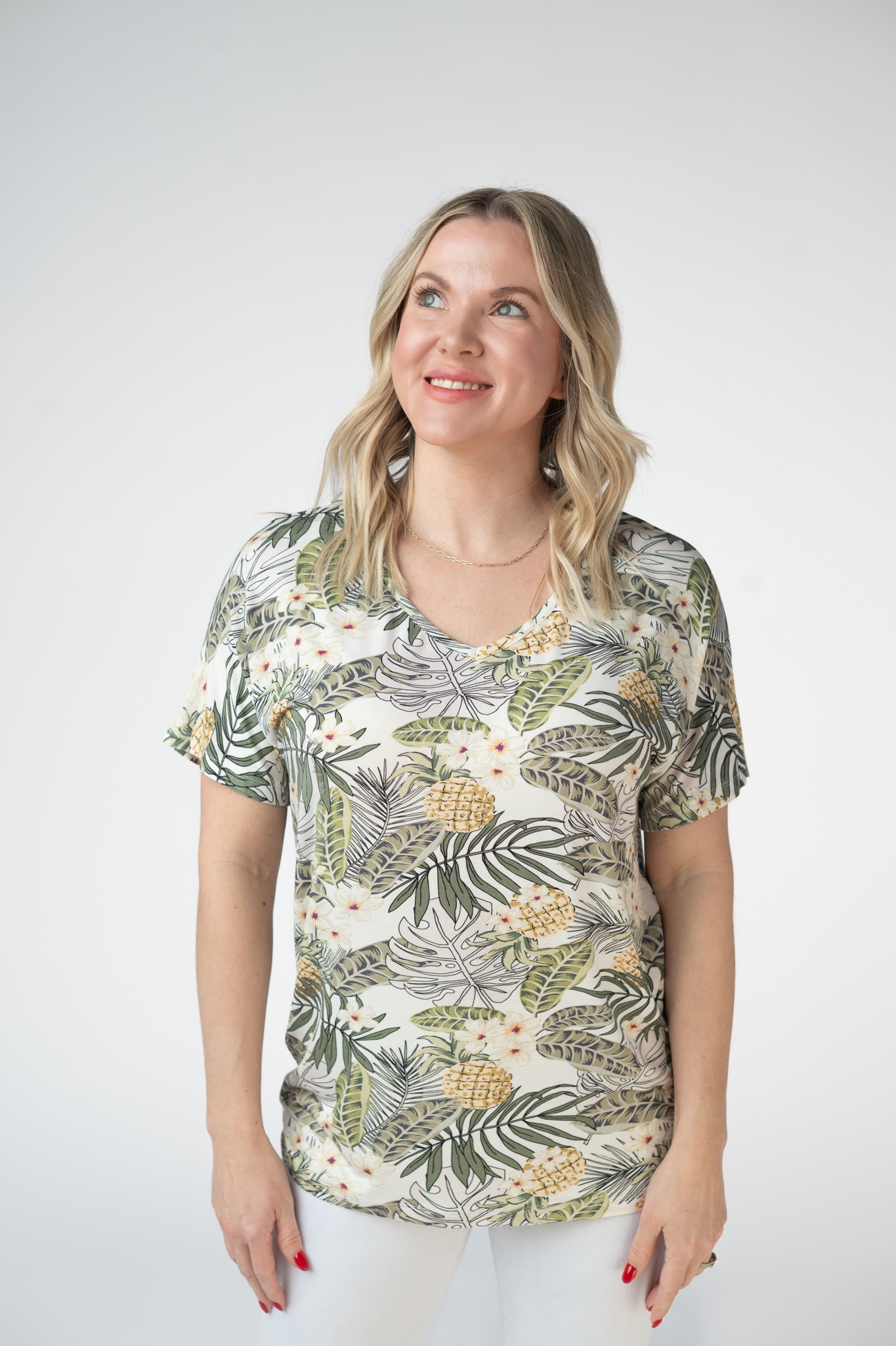 Michelle Mae Chloe Cozy Top - Pineapple Leaf