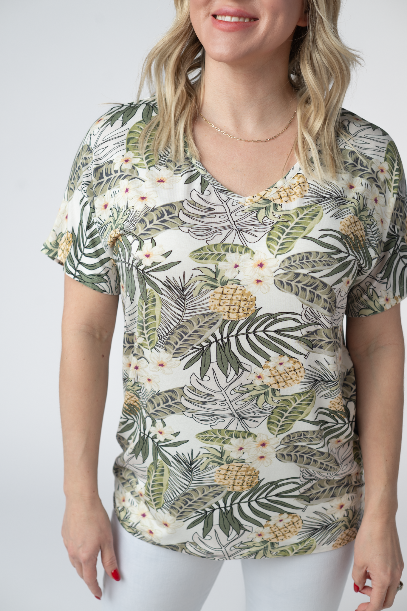Michelle Mae Chloe Cozy Top - Pineapple Leaf
