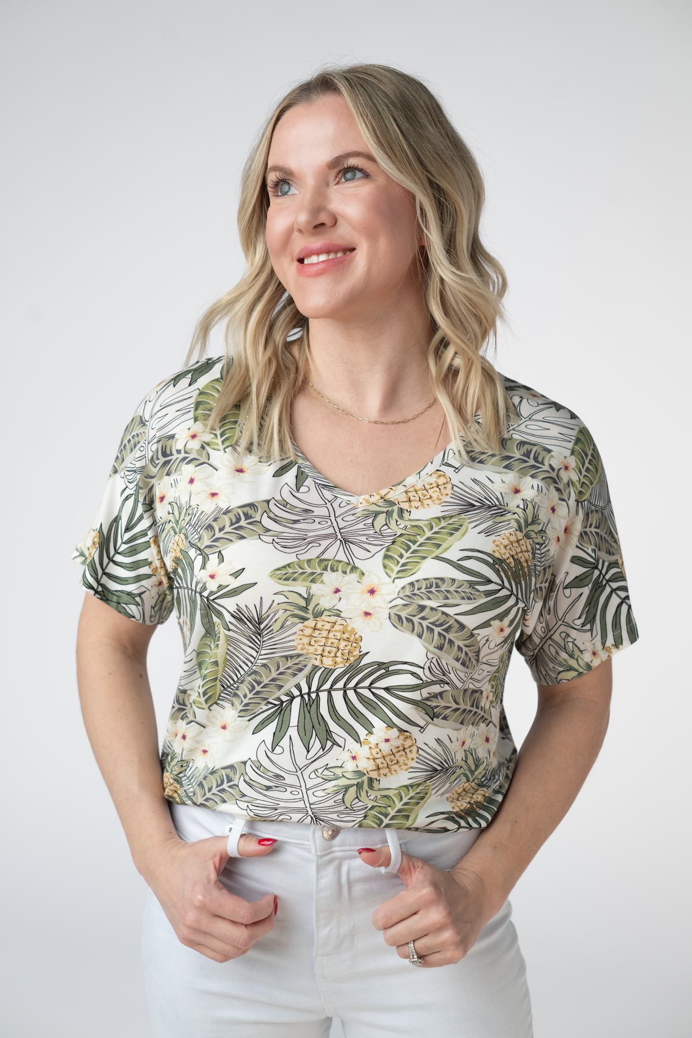Michelle Mae Chloe Cozy Top - Pineapple Leaf