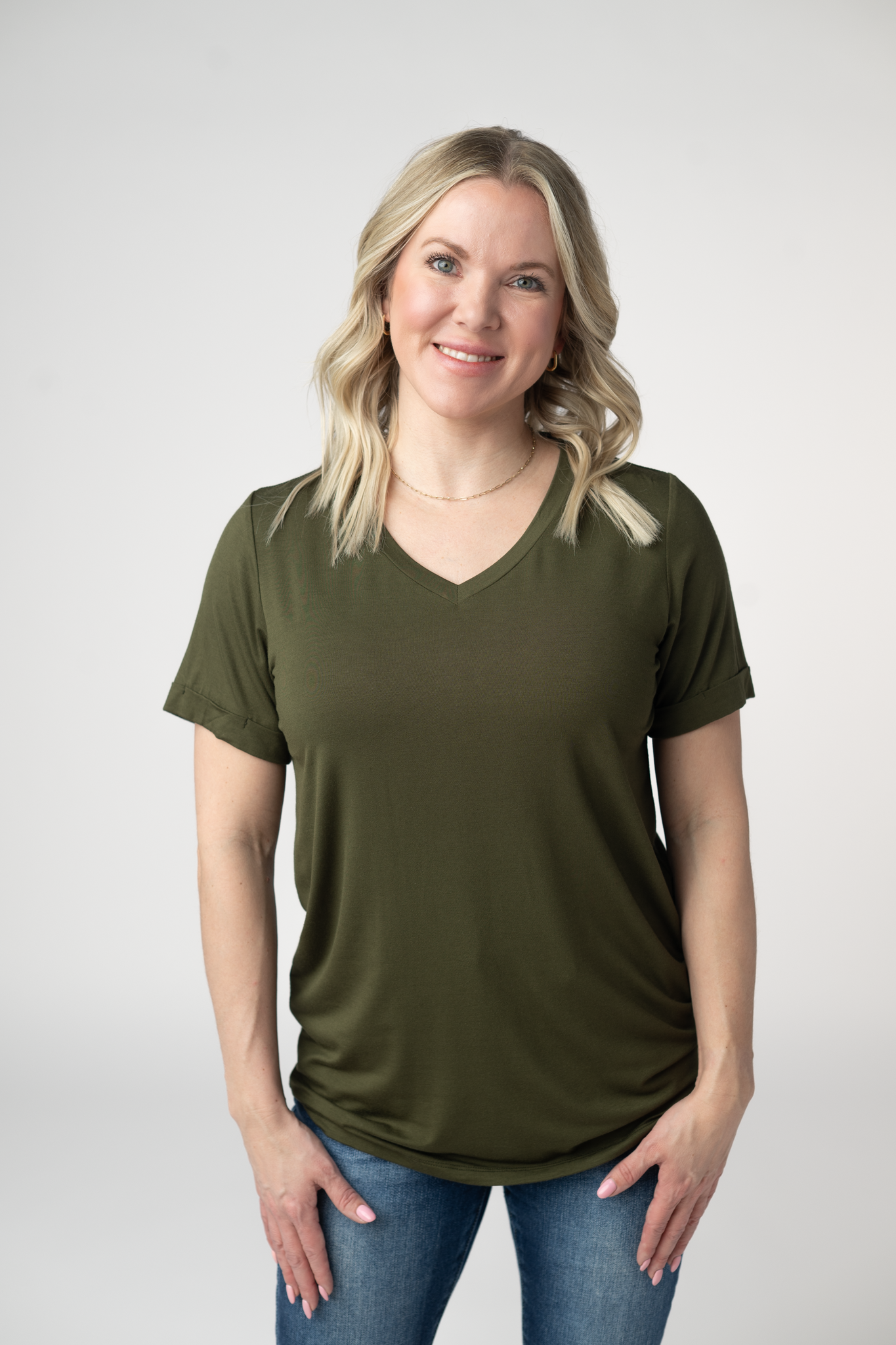 Michelle Mae Sophie Top - Dark Olive