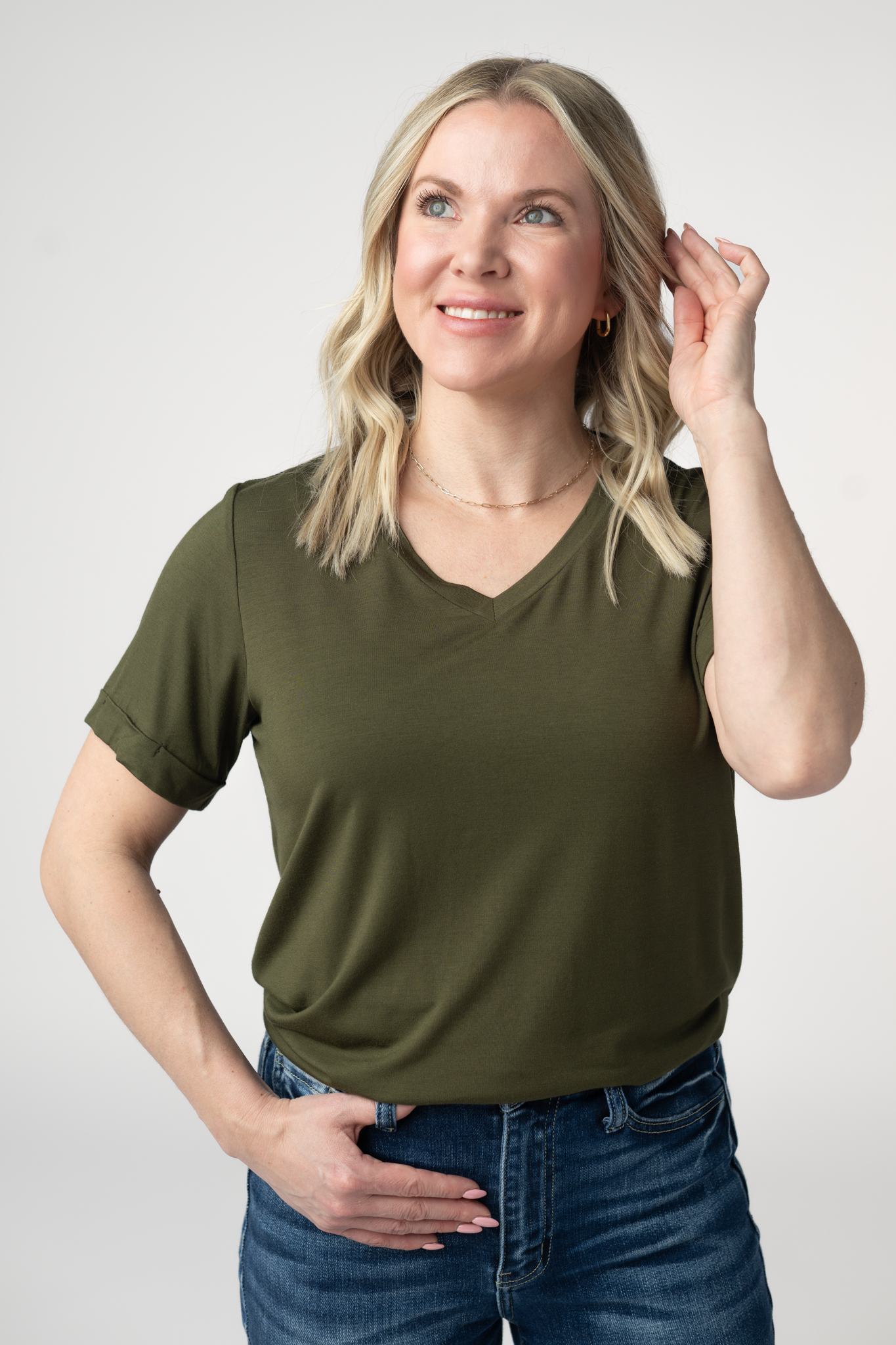 Michelle Mae Sophie Top - Dark Olive