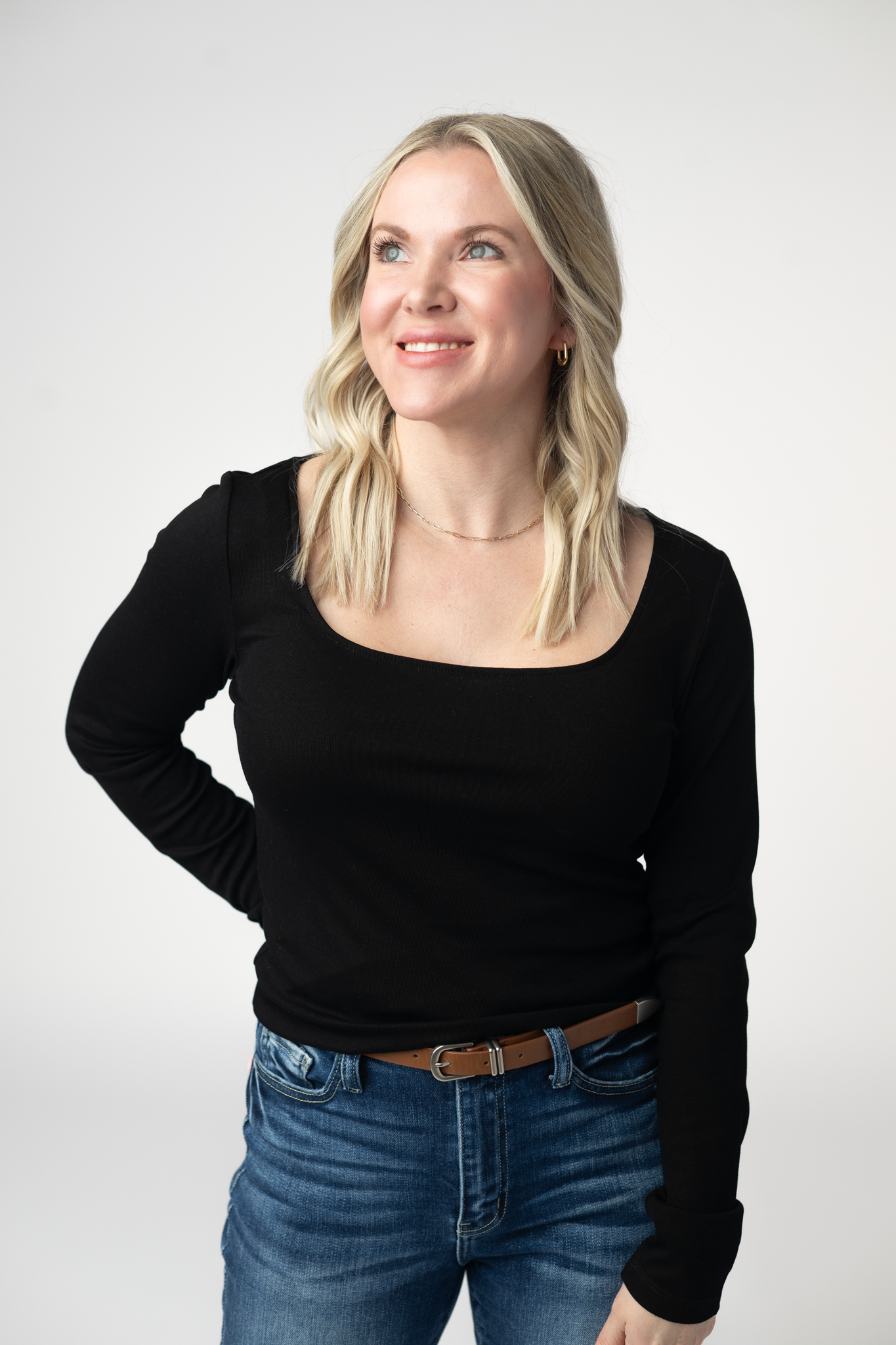 Michelle Mae Alyssa Long Sleeve Top - Black