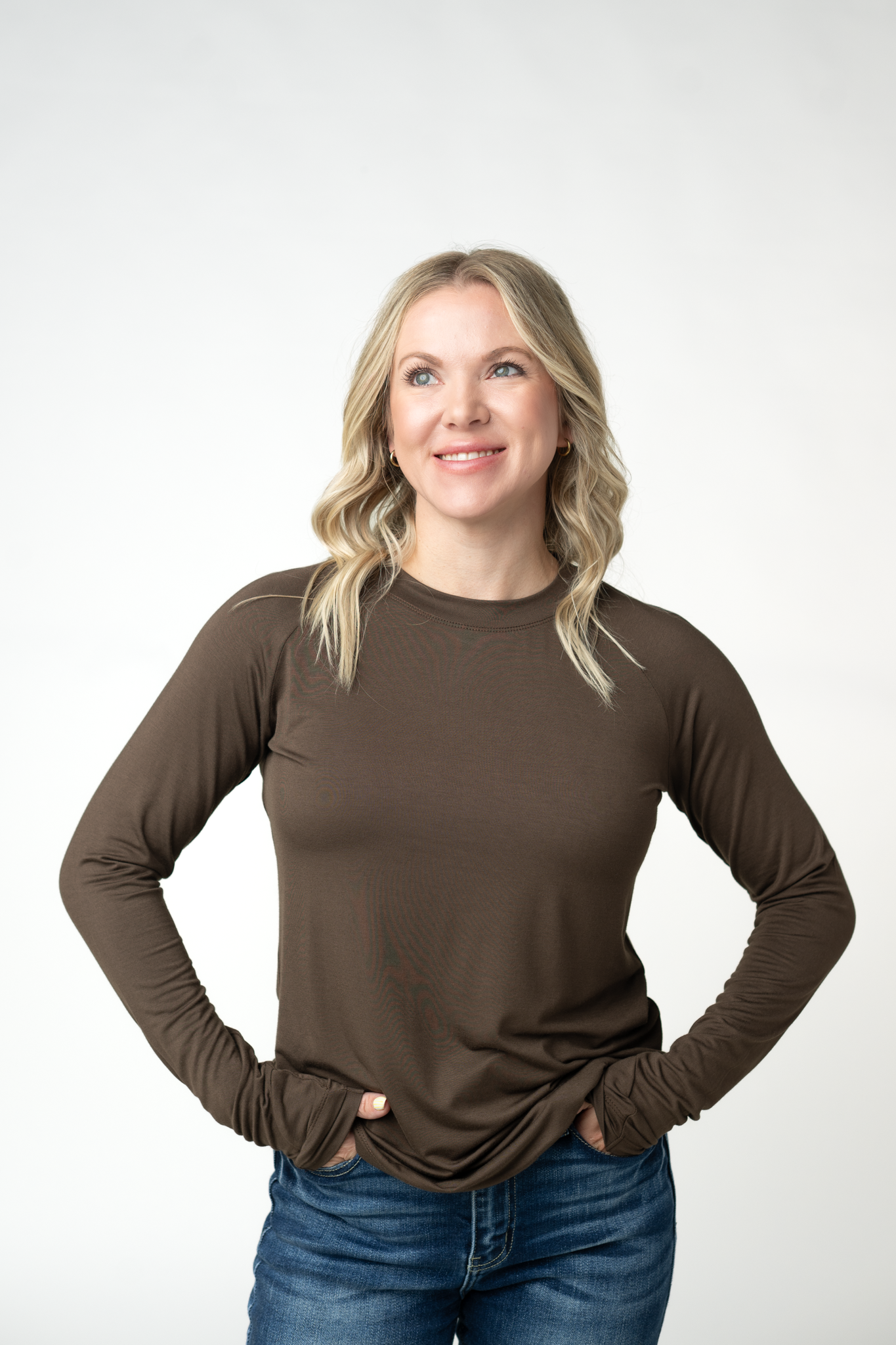 Michelle Mae Blair Long Sleeve Top - Brown