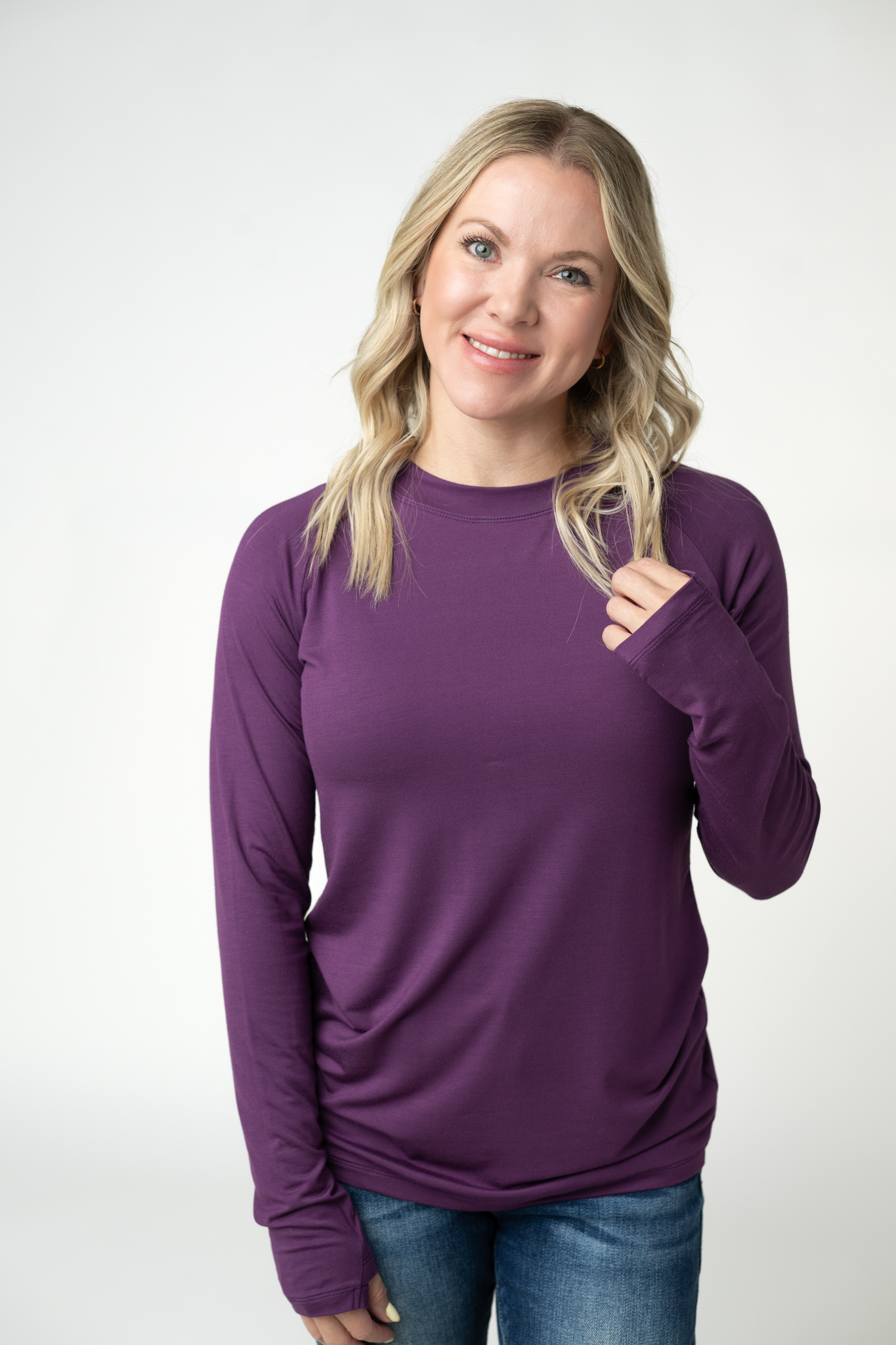 Michelle Mae Blair Long Sleeve Top - Purple