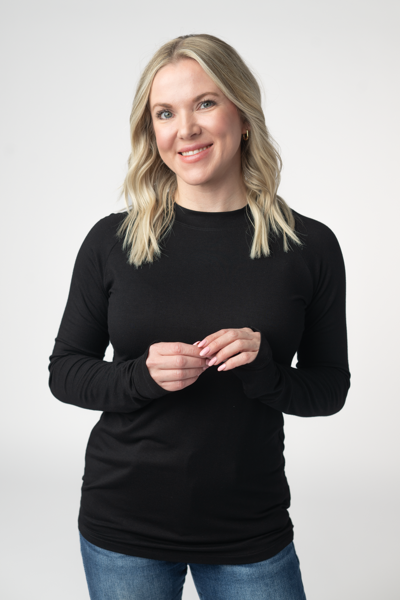 Michelle Mae Blair Long Sleeve Top - Black