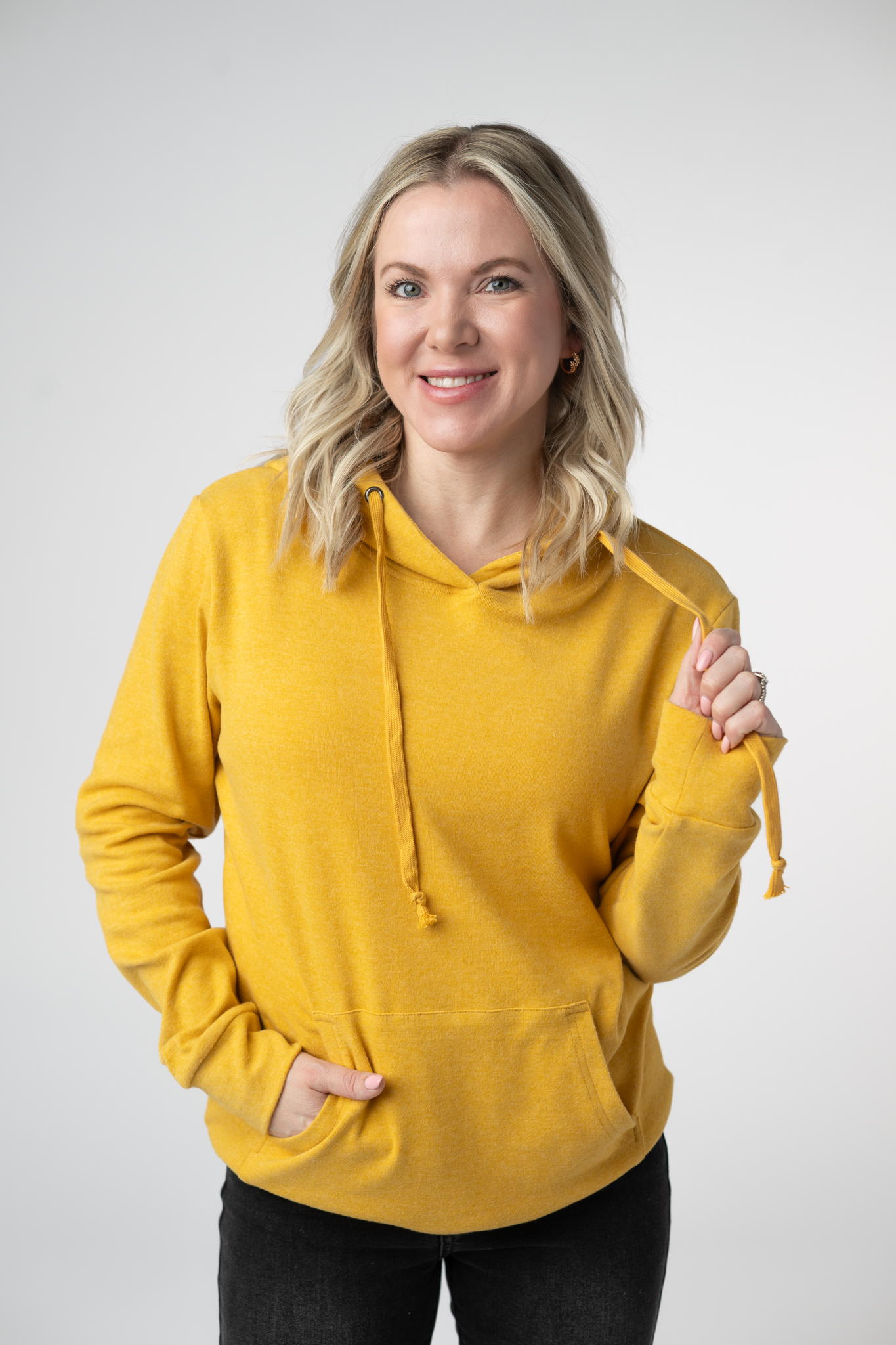 Michelle Mae  Hailey Hoodie - Mustard