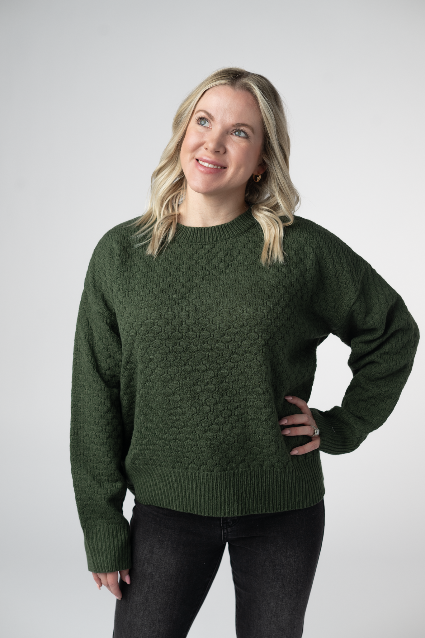 Michelle Mae Gianna Pullover Sweater - Olive