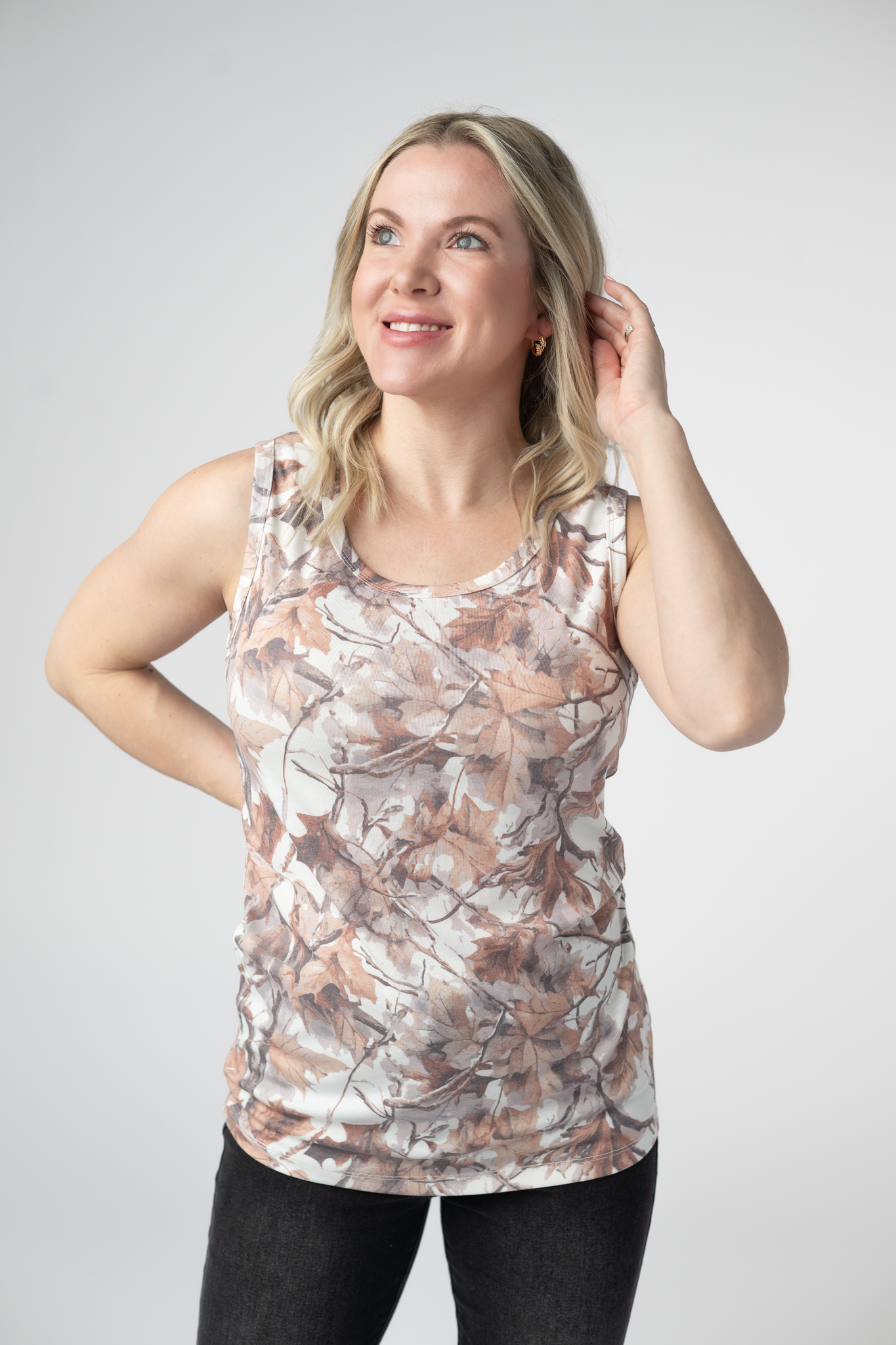 Michelle Mae Ava Tank - Woodsy Camo