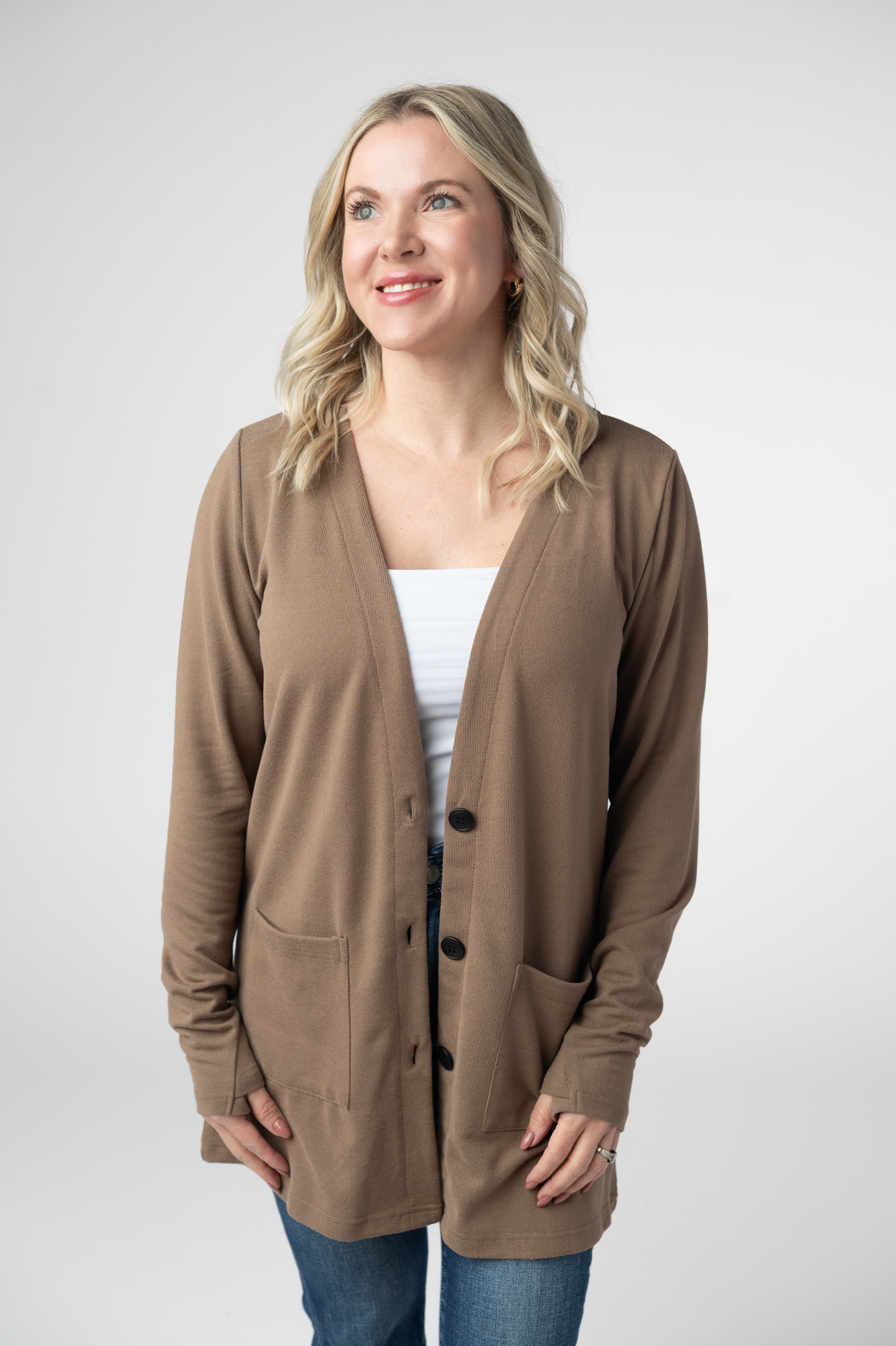 Michelle Mae Cori Cardigan - Mocha